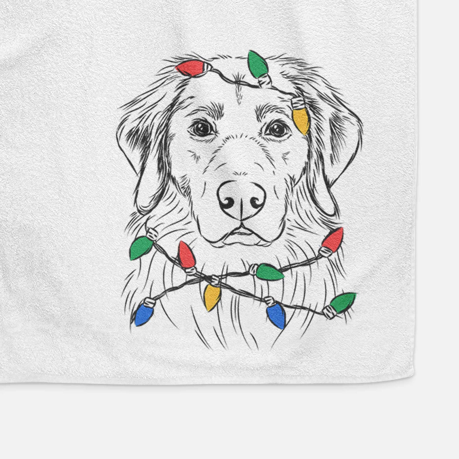 Marley the Golden Retriever Decorative Hand Towel