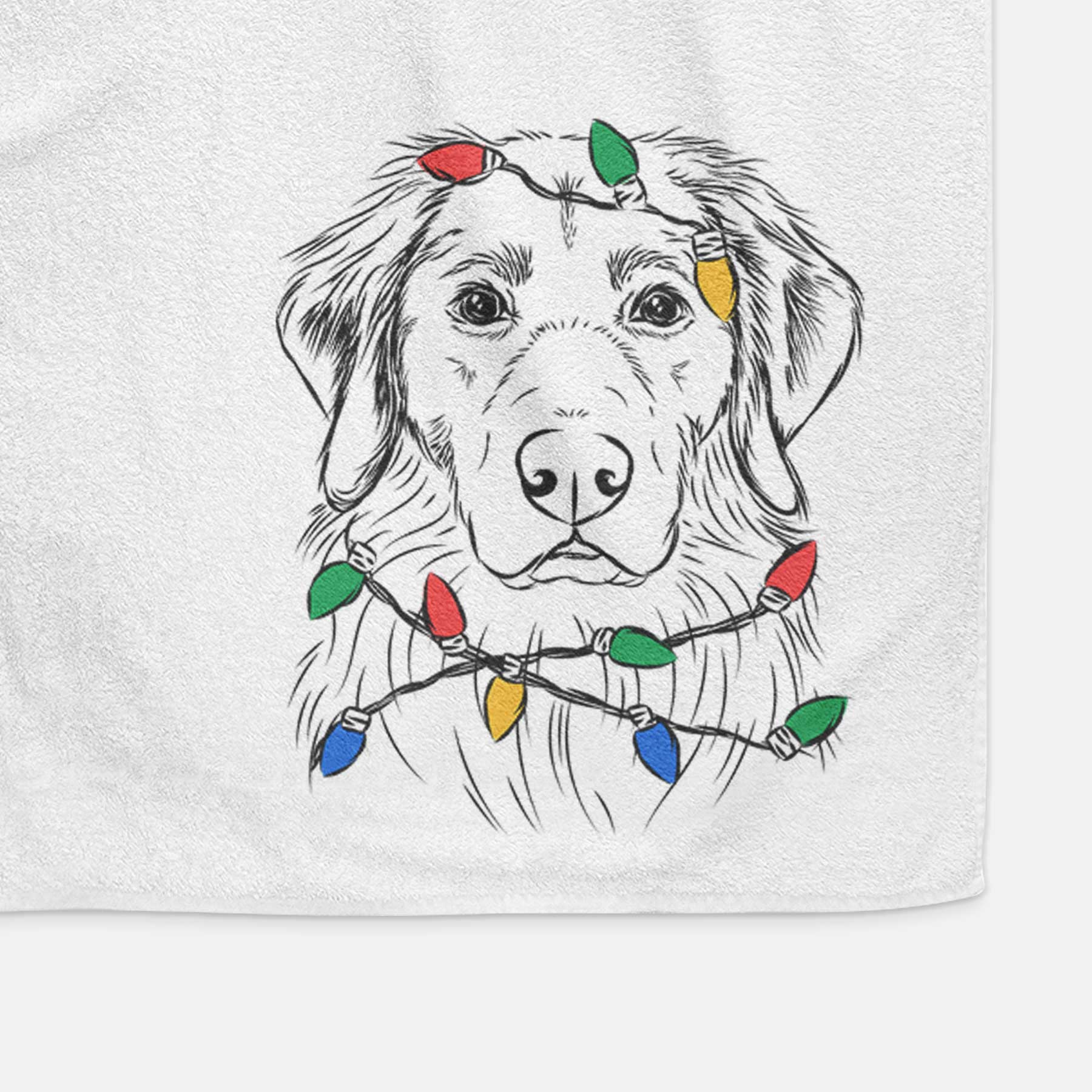 Marley the Golden Retriever Decorative Hand Towel