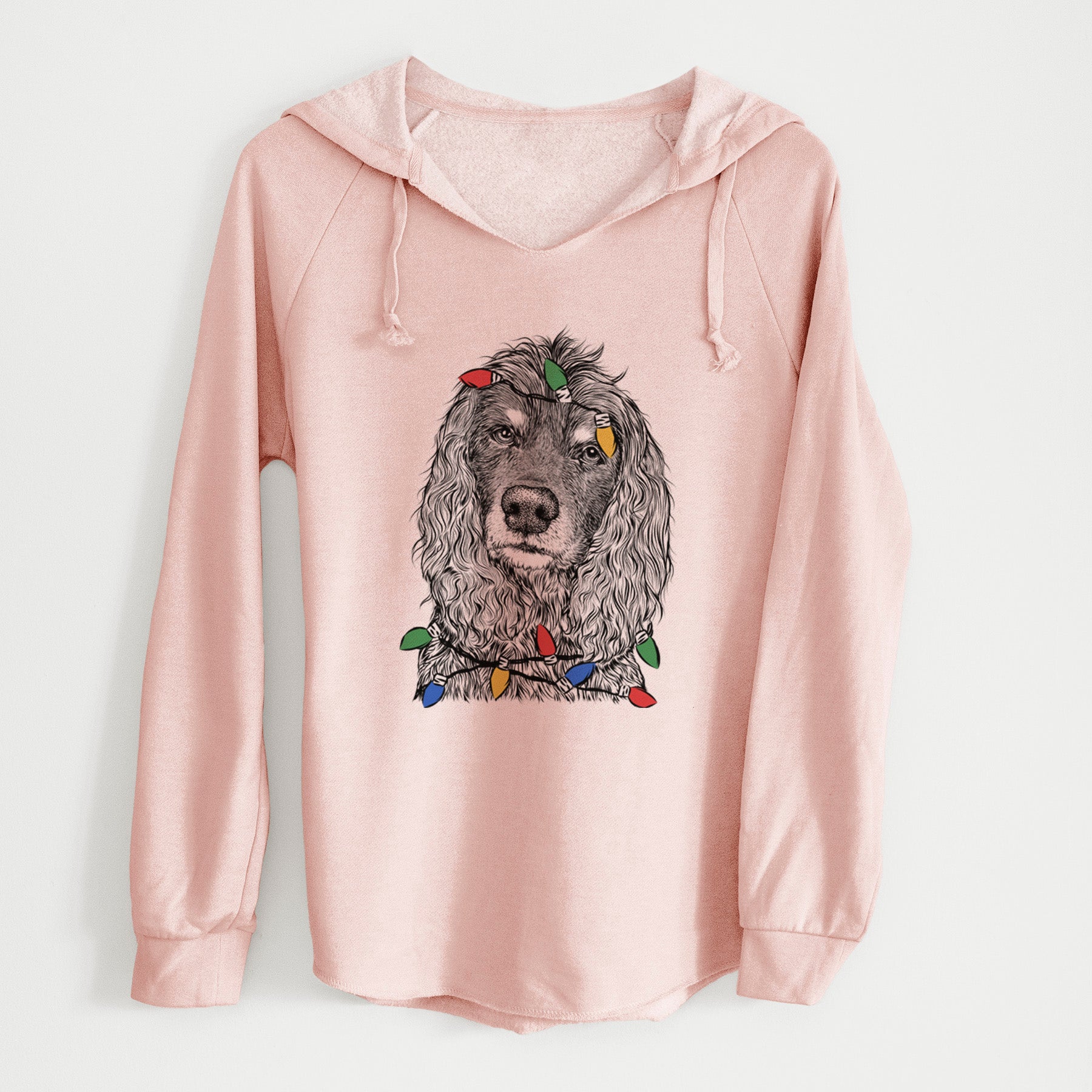 Christmas Lights Marley Boy the American Cocker Spaniel - Cali Wave Hooded Sweatshirt