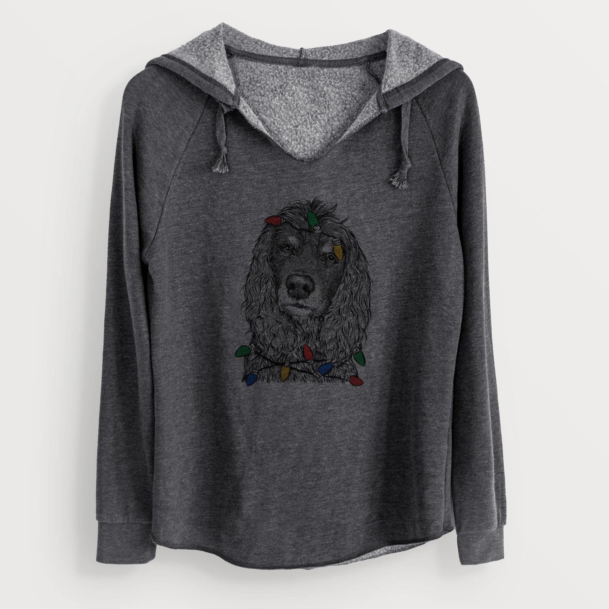 Christmas Lights Marley Boy the American Cocker Spaniel - Cali Wave Hooded Sweatshirt