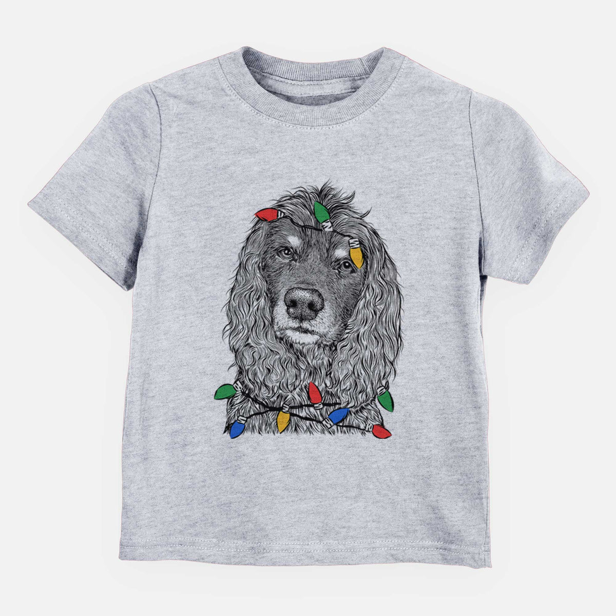 Christmas Lights Marley Boy the American Cocker Spaniel - Kids/Youth/Toddler Shirt