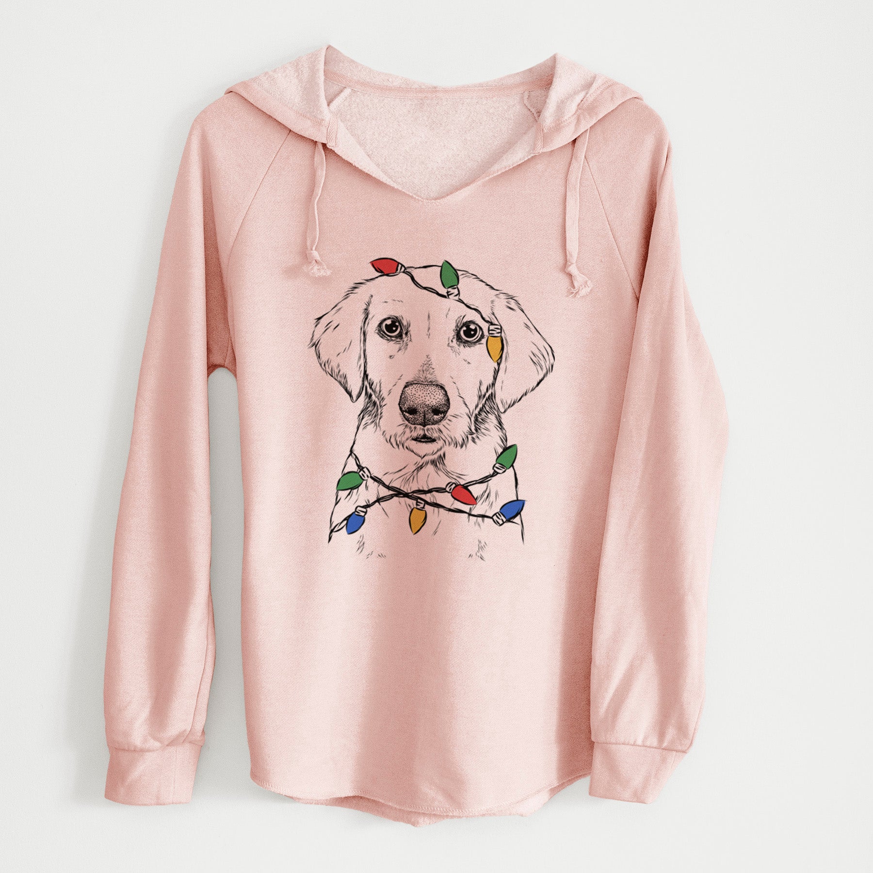 Christmas Lights Marley Sue the Labradoodle - Cali Wave Hooded Sweatshirt