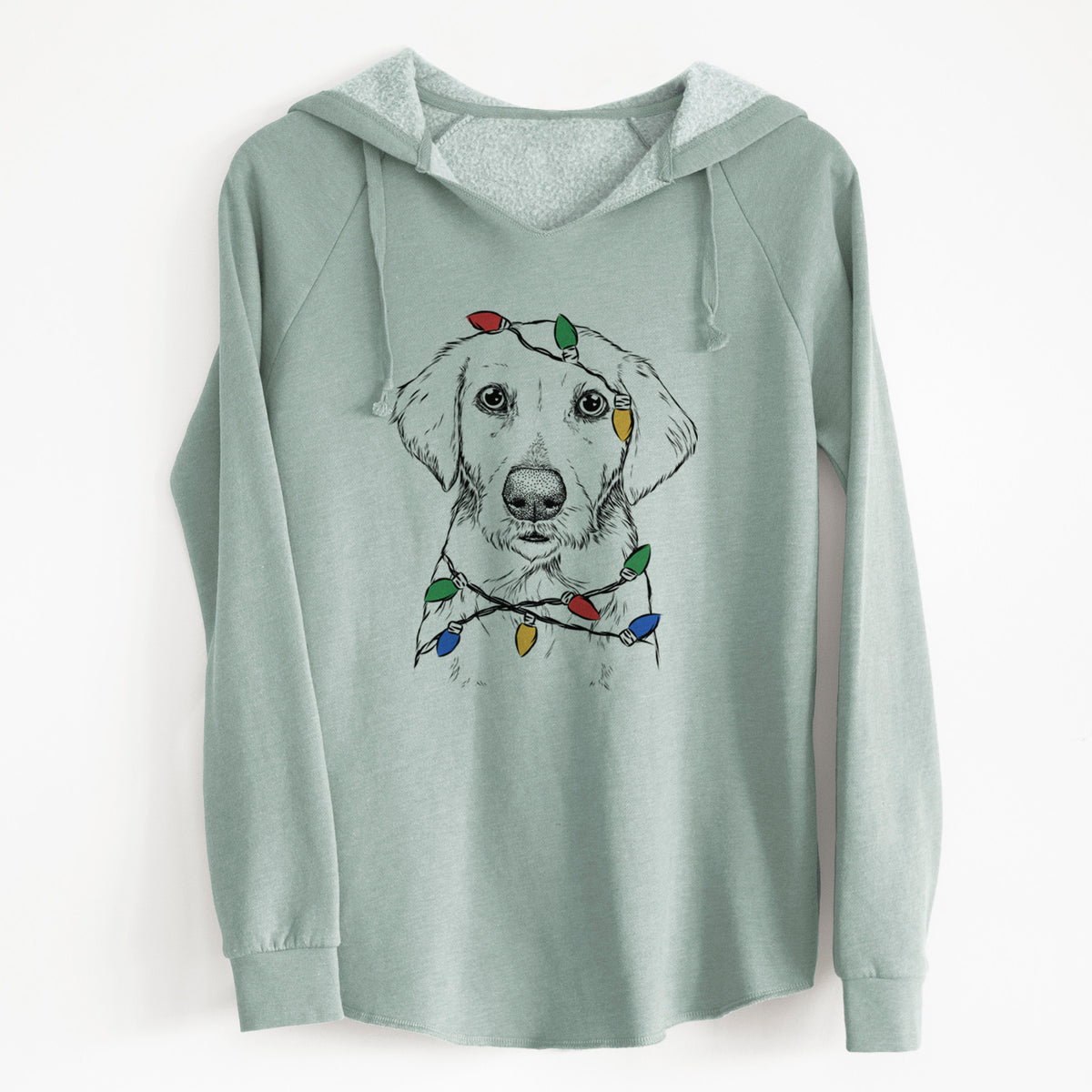 Christmas Lights Marley Sue the Labradoodle - Cali Wave Hooded Sweatshirt