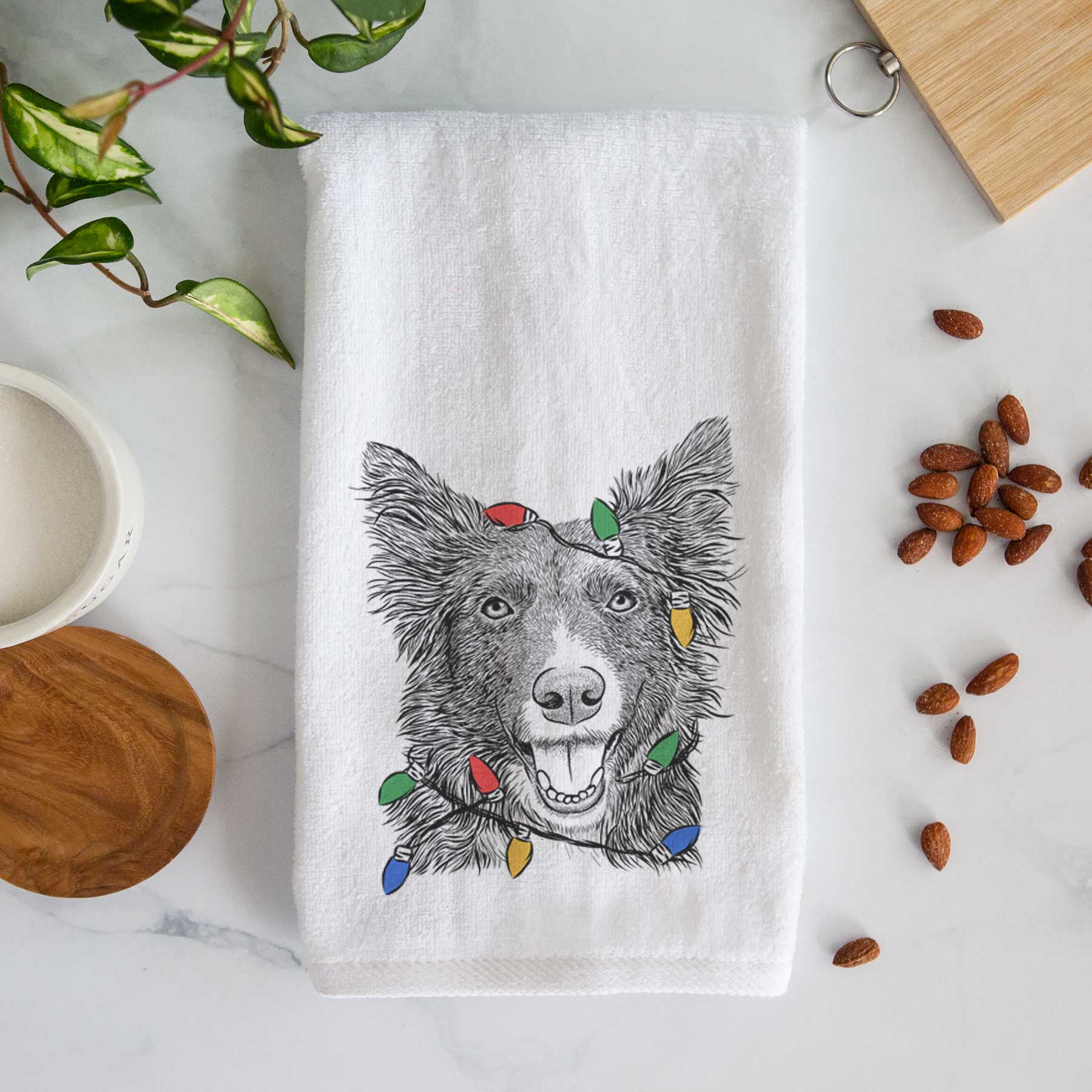 Marti the Border Collie Decorative Hand Towel