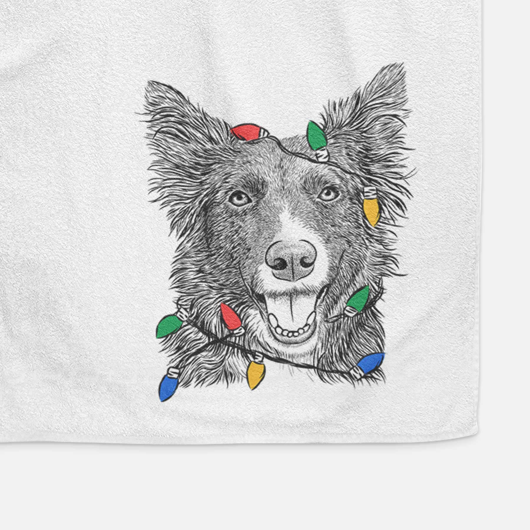 Marti the Border Collie Decorative Hand Towel