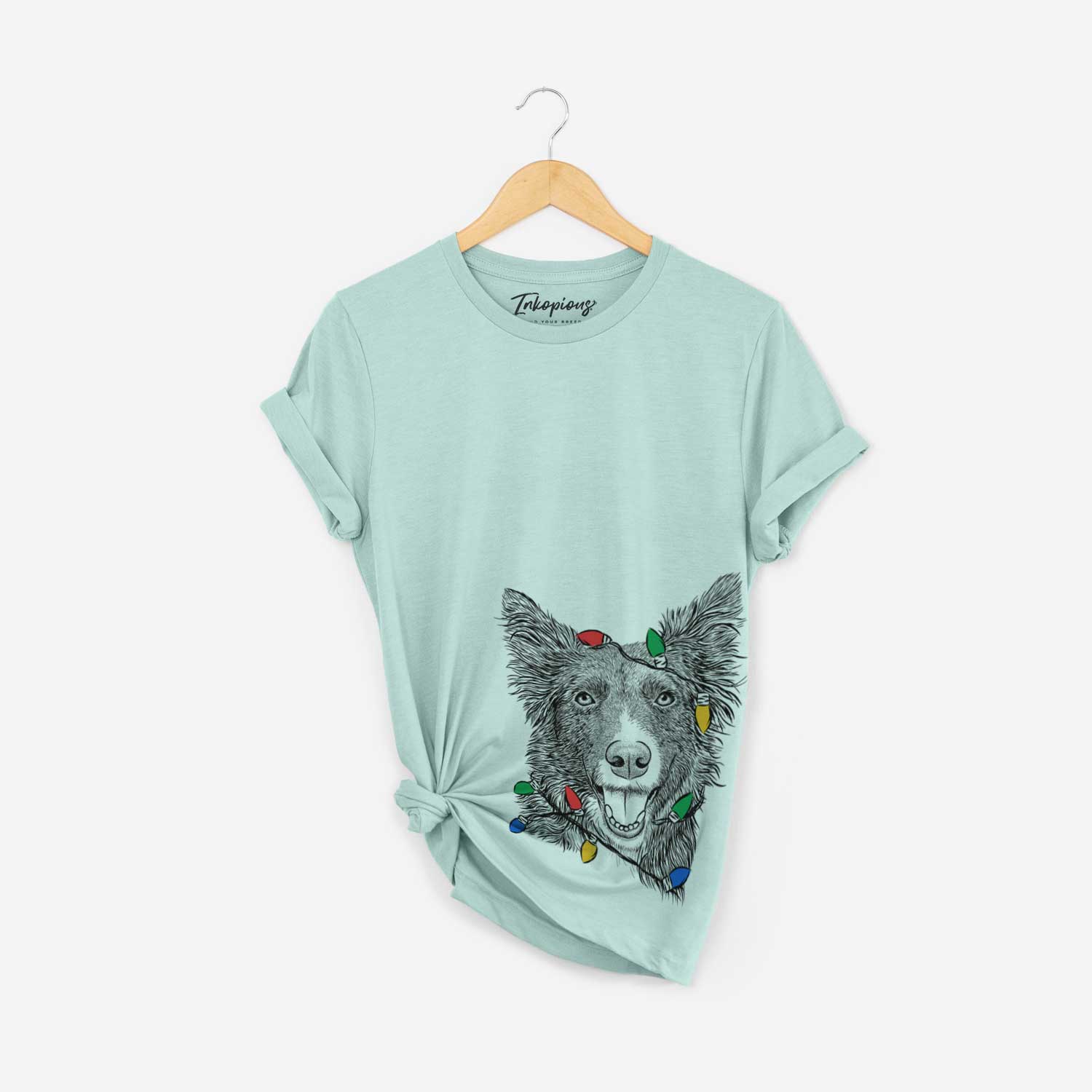 Christmas Lights Marti the Border Collie - Unisex Crewneck