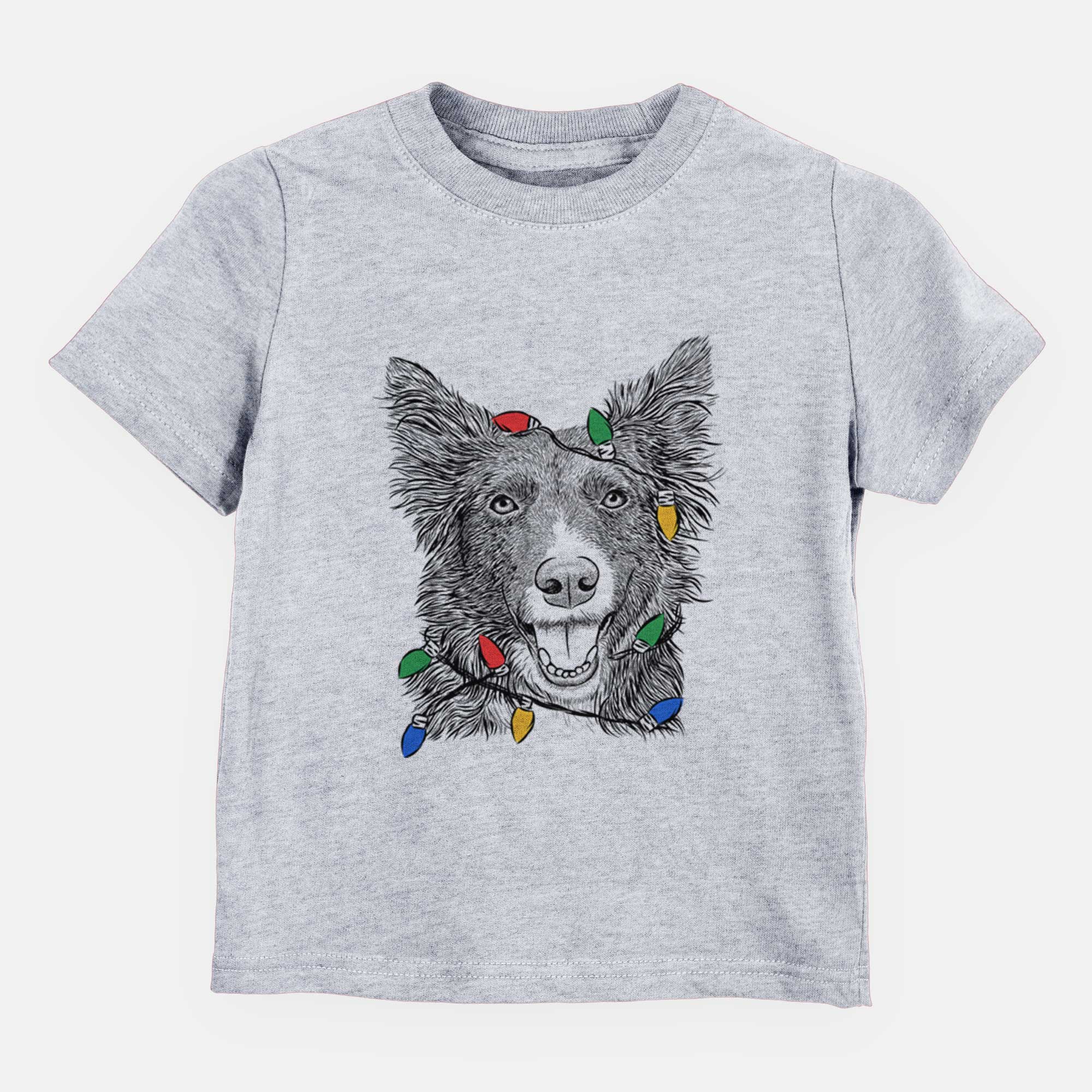 Christmas Lights Marti the Border Collie - Kids/Youth/Toddler Shirt