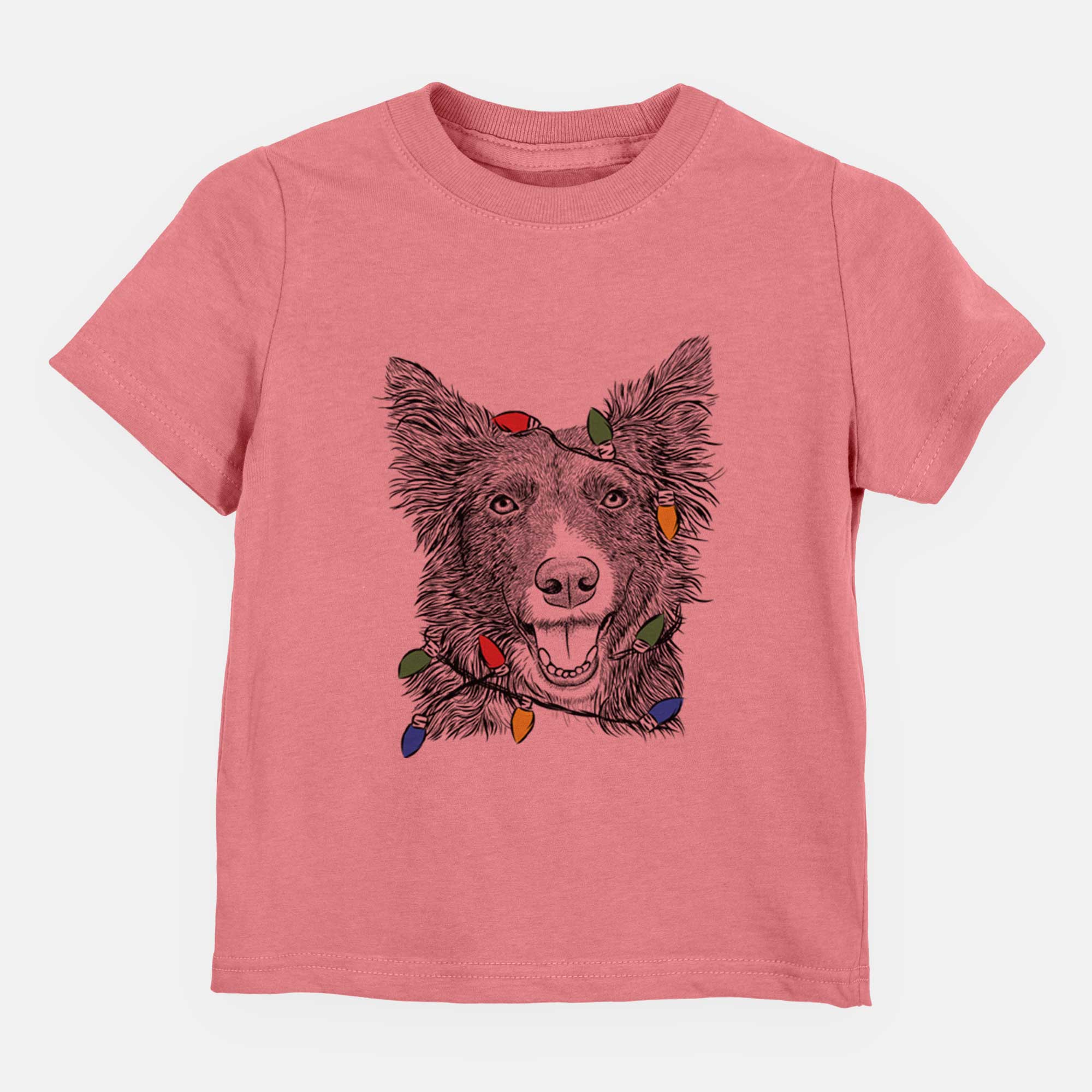 Christmas Lights Marti the Border Collie - Kids/Youth/Toddler Shirt