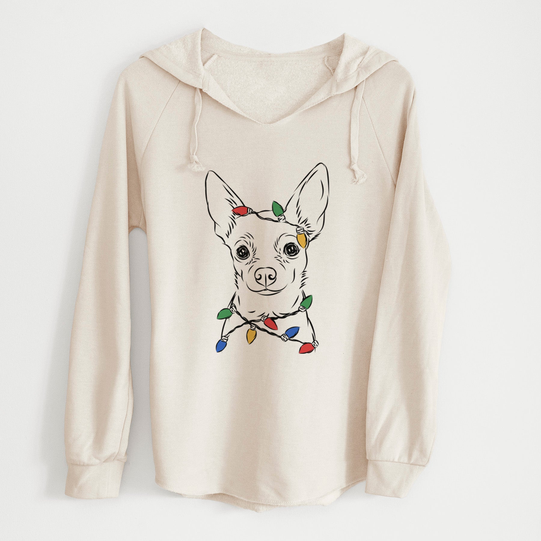 Christmas Lights Martini the Chihuahua - Cali Wave Hooded Sweatshirt