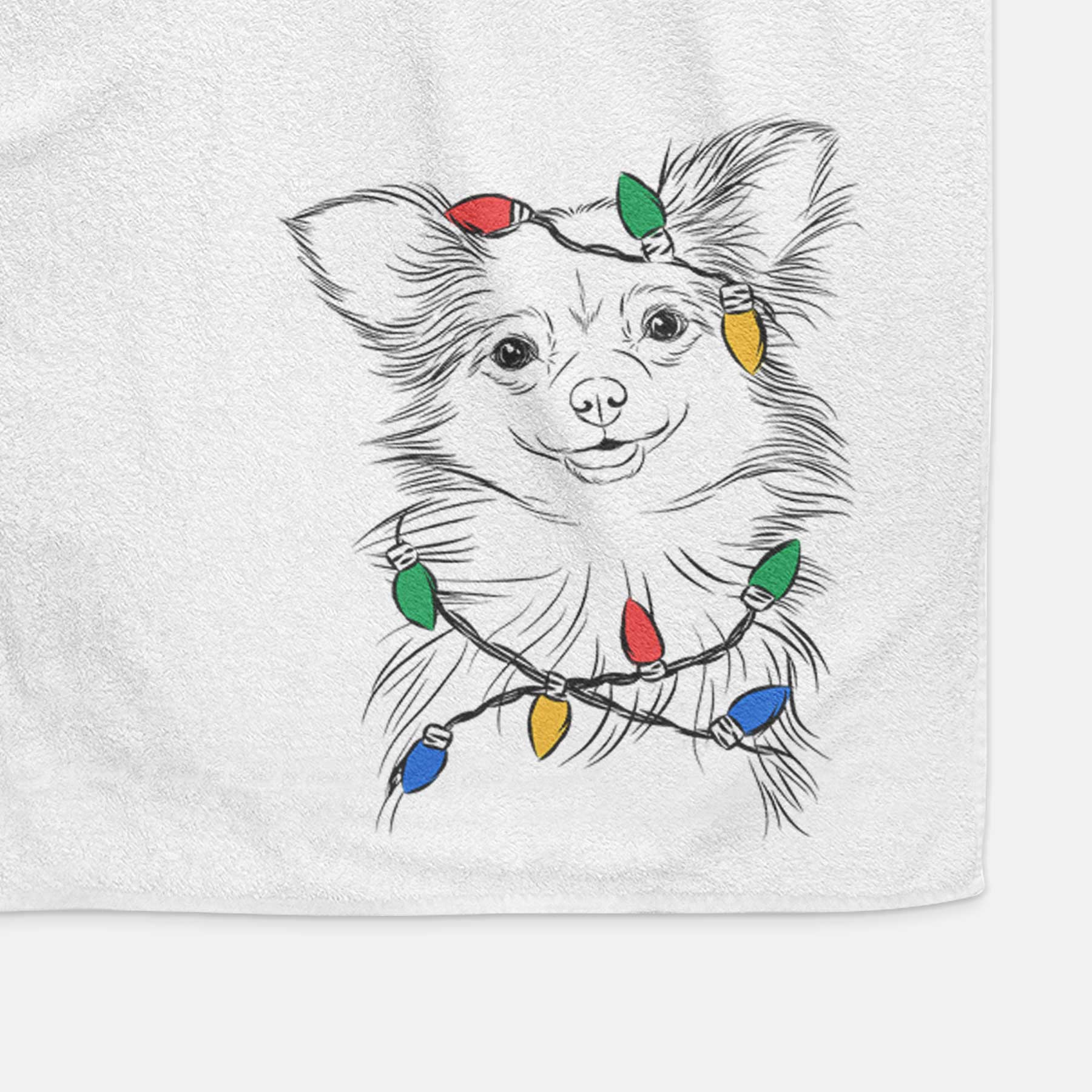 Marzi the Long Haired Chihuahua Decorative Hand Towel