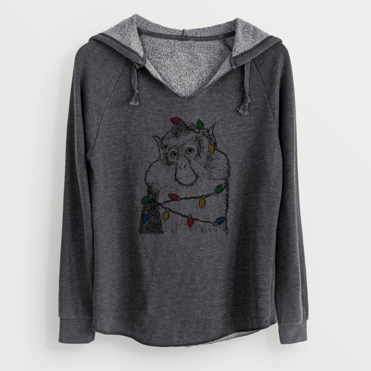 Christmas Lights Matata the Mona Monkey - Cali Wave Hooded Sweatshirt