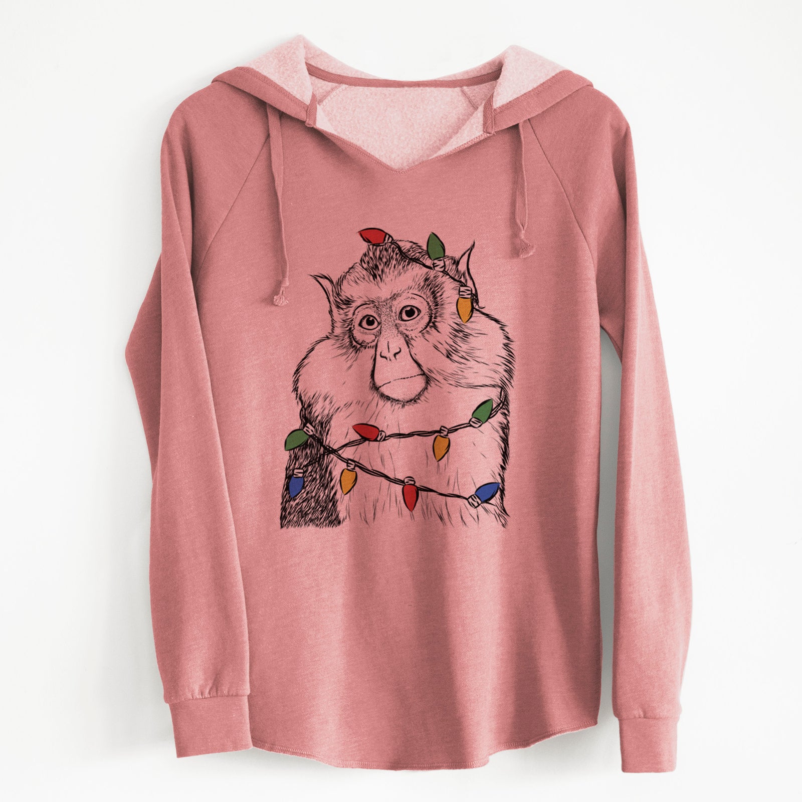 Christmas Lights Matata the Mona Monkey - Cali Wave Hooded Sweatshirt