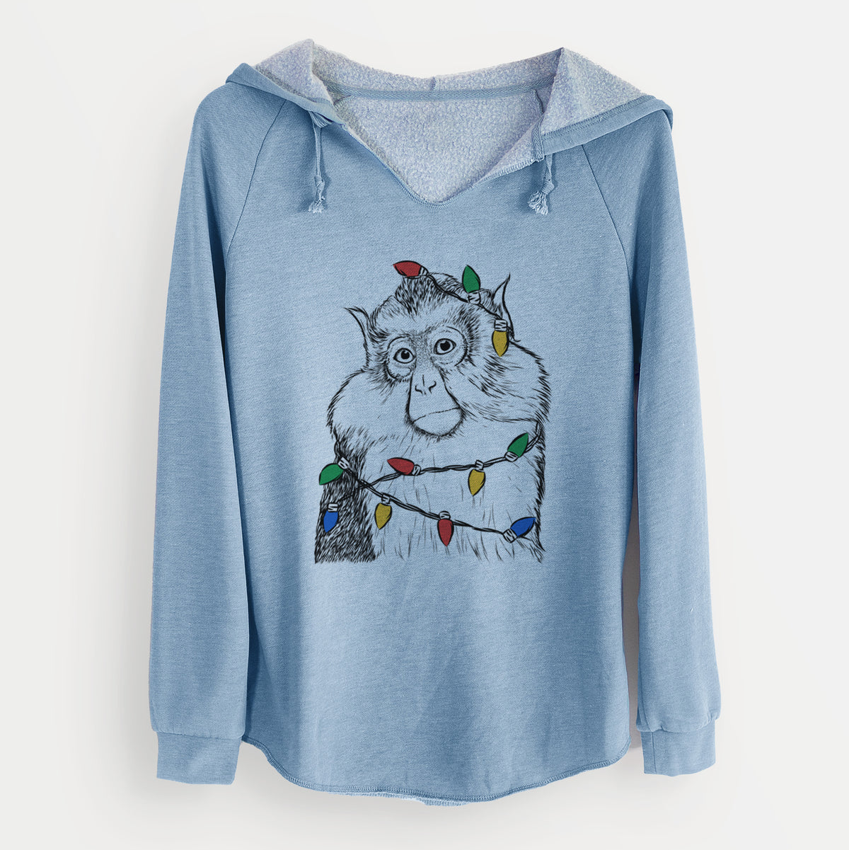 Christmas Lights Matata the Mona Monkey - Cali Wave Hooded Sweatshirt