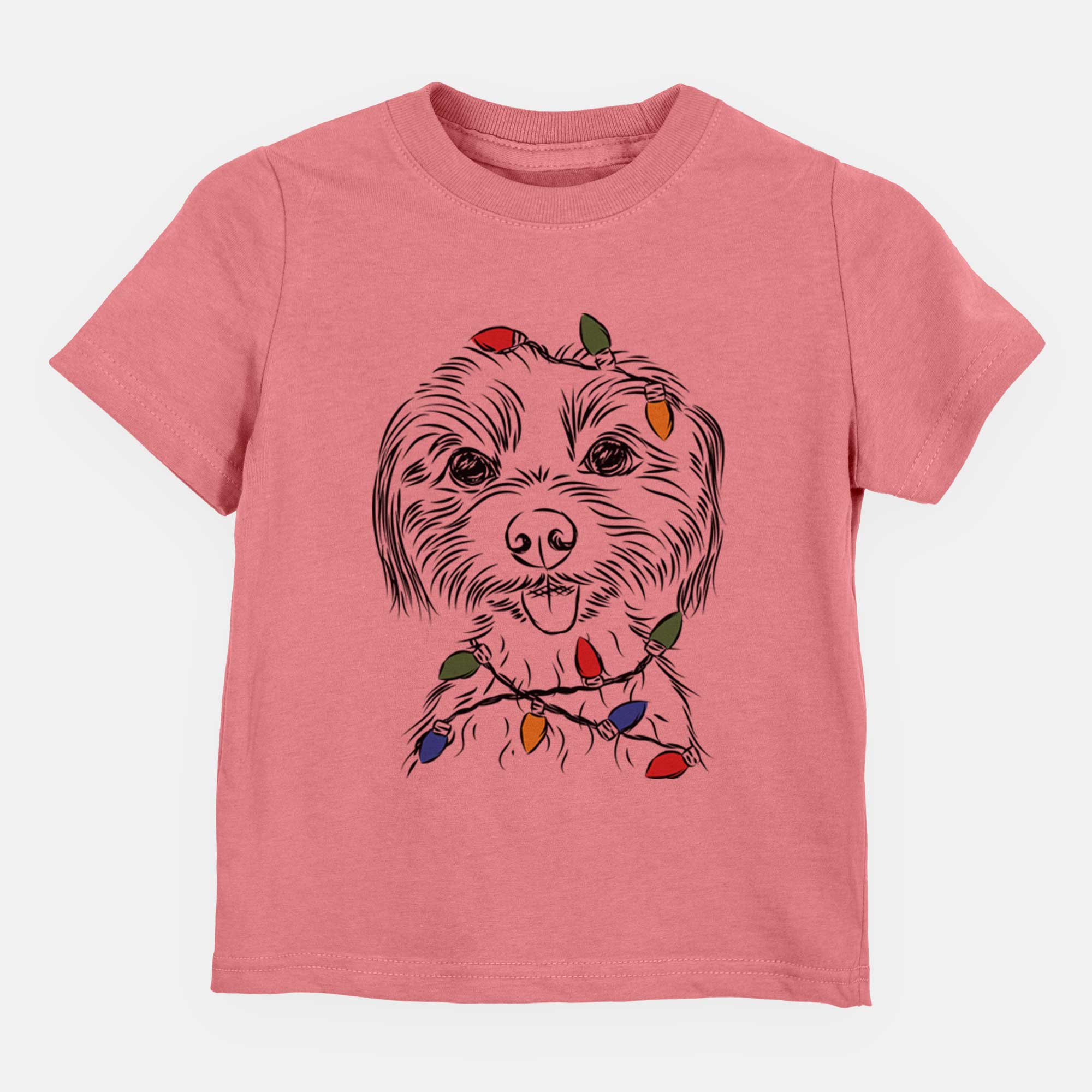 Christmas Lights Mater the Yorkshire Terrier - Kids/Youth/Toddler Shirt