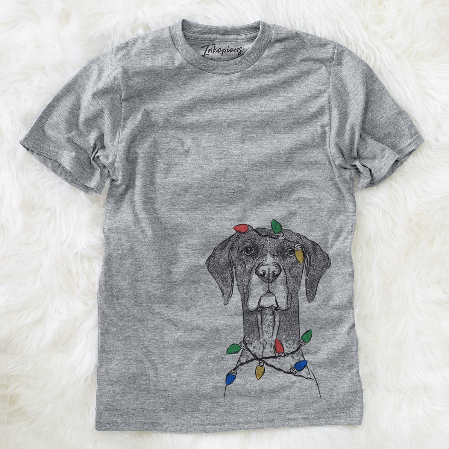 Christmas Lights Mattis the German Shorthaired Pointer - Unisex Crewneck