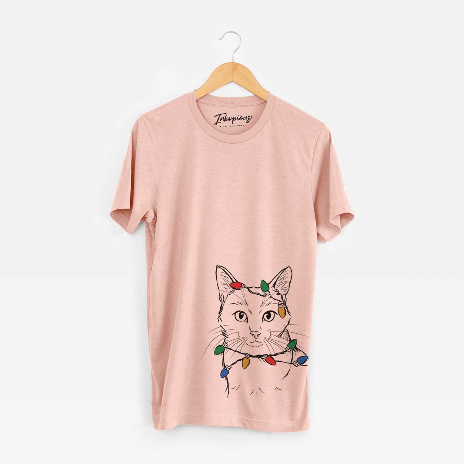 Christmas Lights Maverick the Cat - Unisex Crewneck