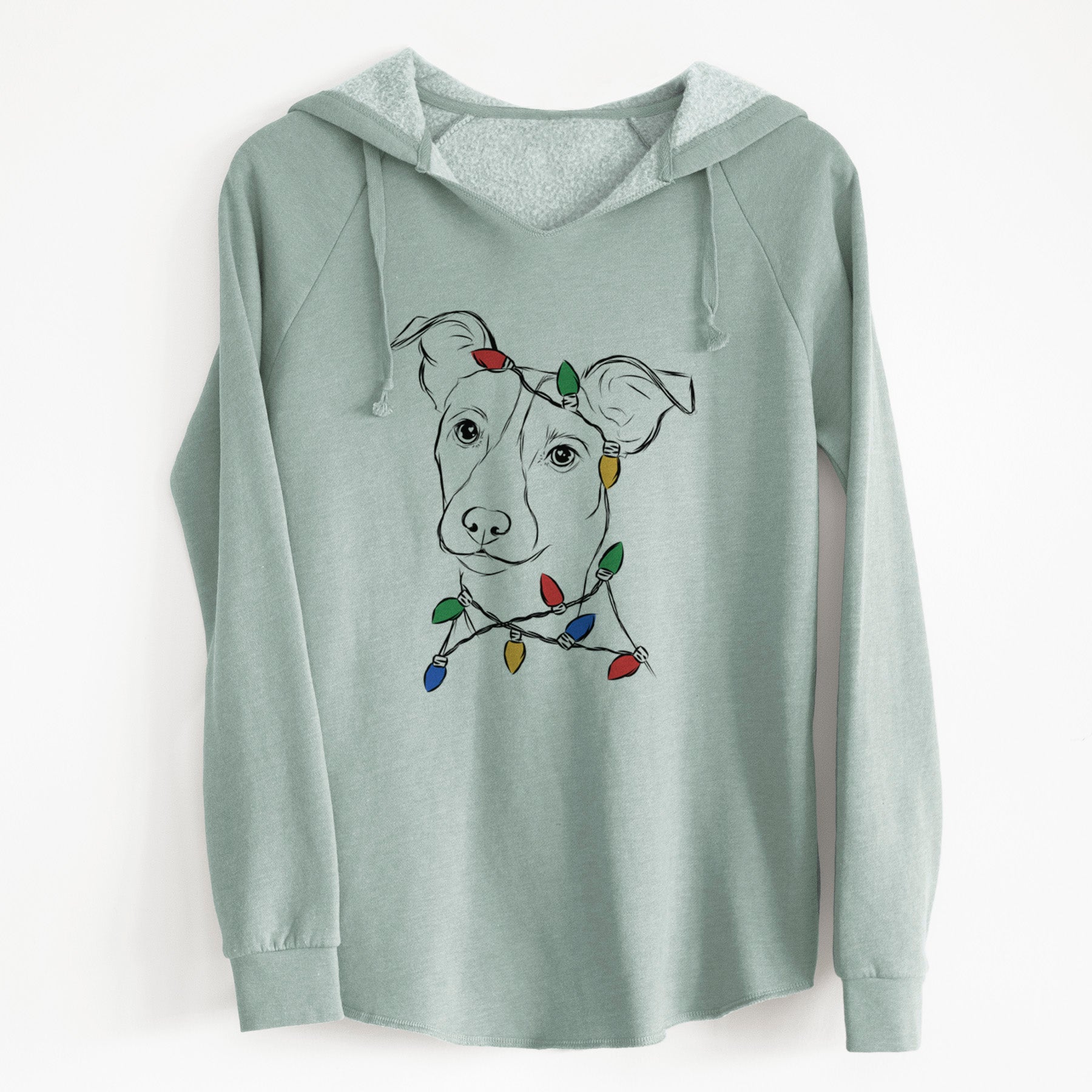 Christmas Lights Max the Jack Russell Terrier - Cali Wave Hooded Sweatshirt