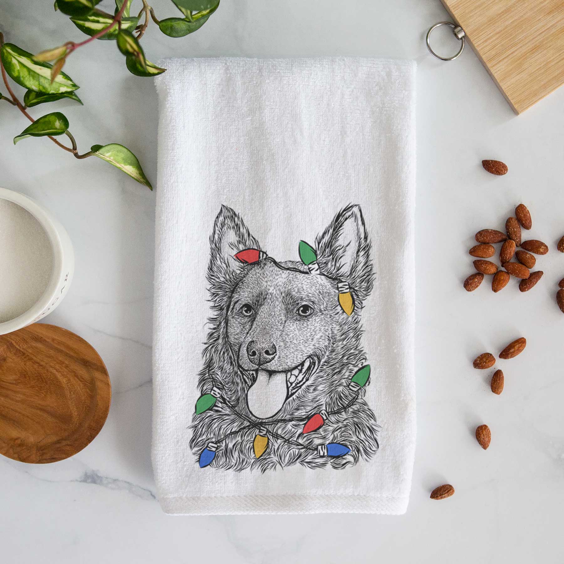 Maximo the Mudi Decorative Hand Towel