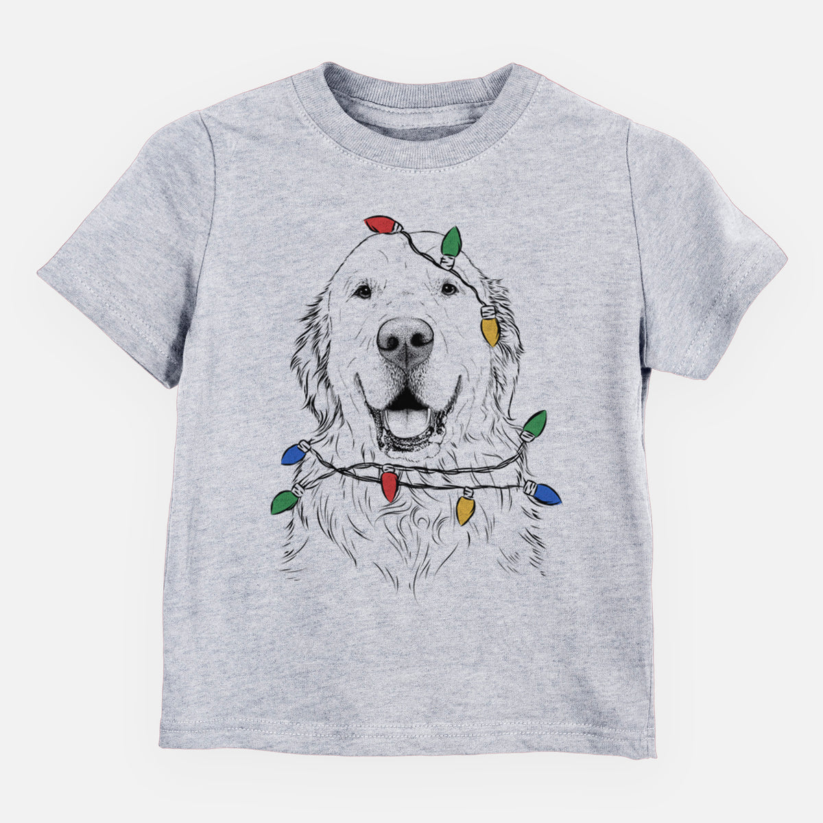 Christmas Lights Maximus the Golden Retriever - Kids/Youth/Toddler Shirt
