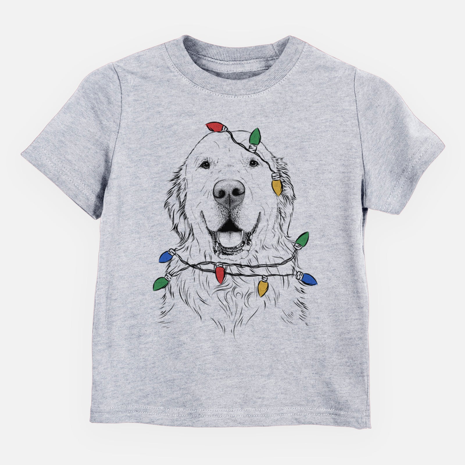 Christmas Lights Maximus the Golden Retriever - Kids/Youth/Toddler Shirt