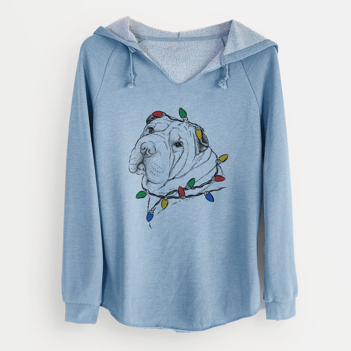 Christmas Lights Maximus the Shar Pei - Cali Wave Hooded Sweatshirt
