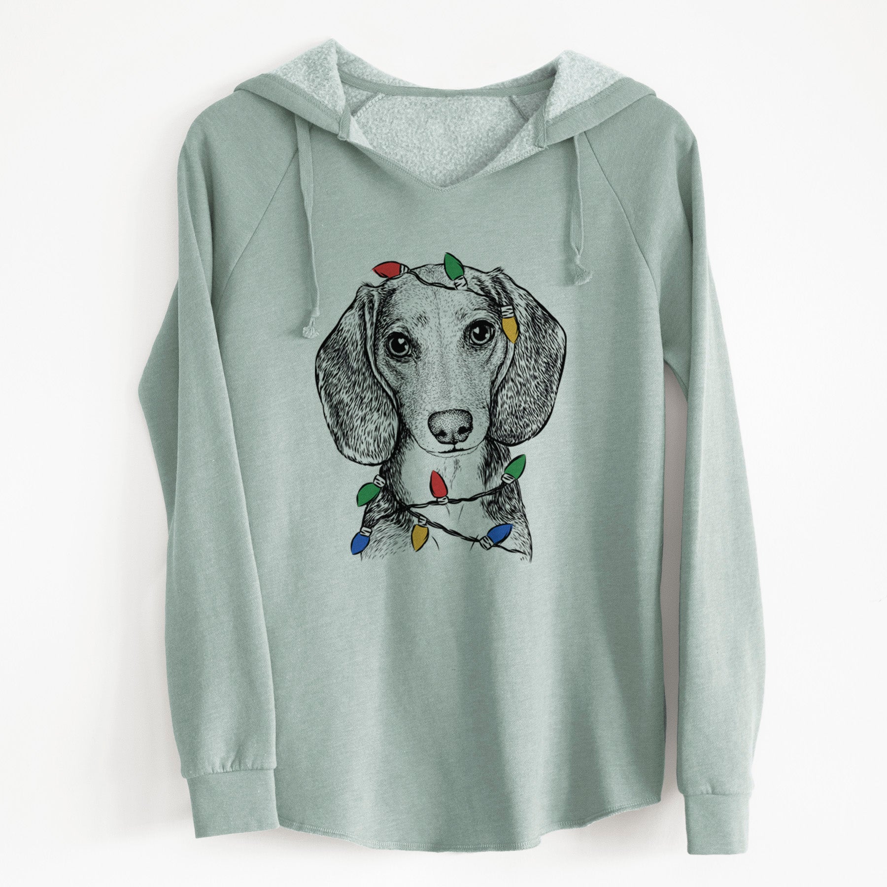 Christmas Lights Mayor Andy the Beagle - Cali Wave Hooded Sweatshirt