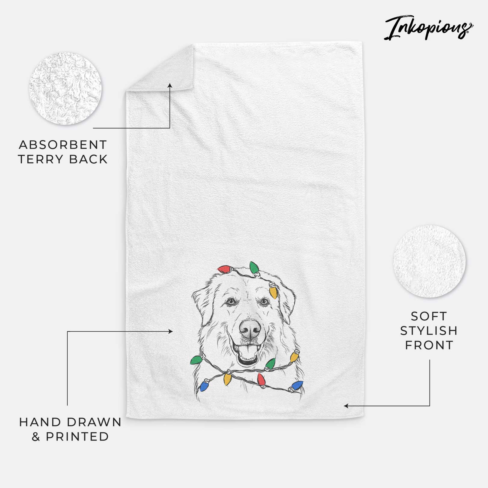 Meg the Great Pyrenees Decorative Hand Towel