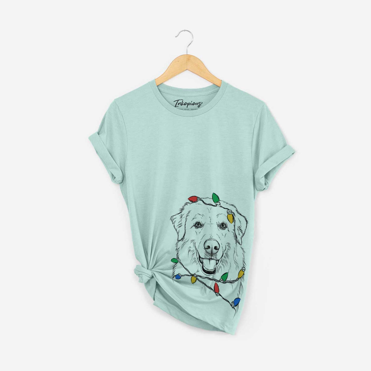 Christmas Lights Meg the Great Pyrenees - Unisex Crewneck