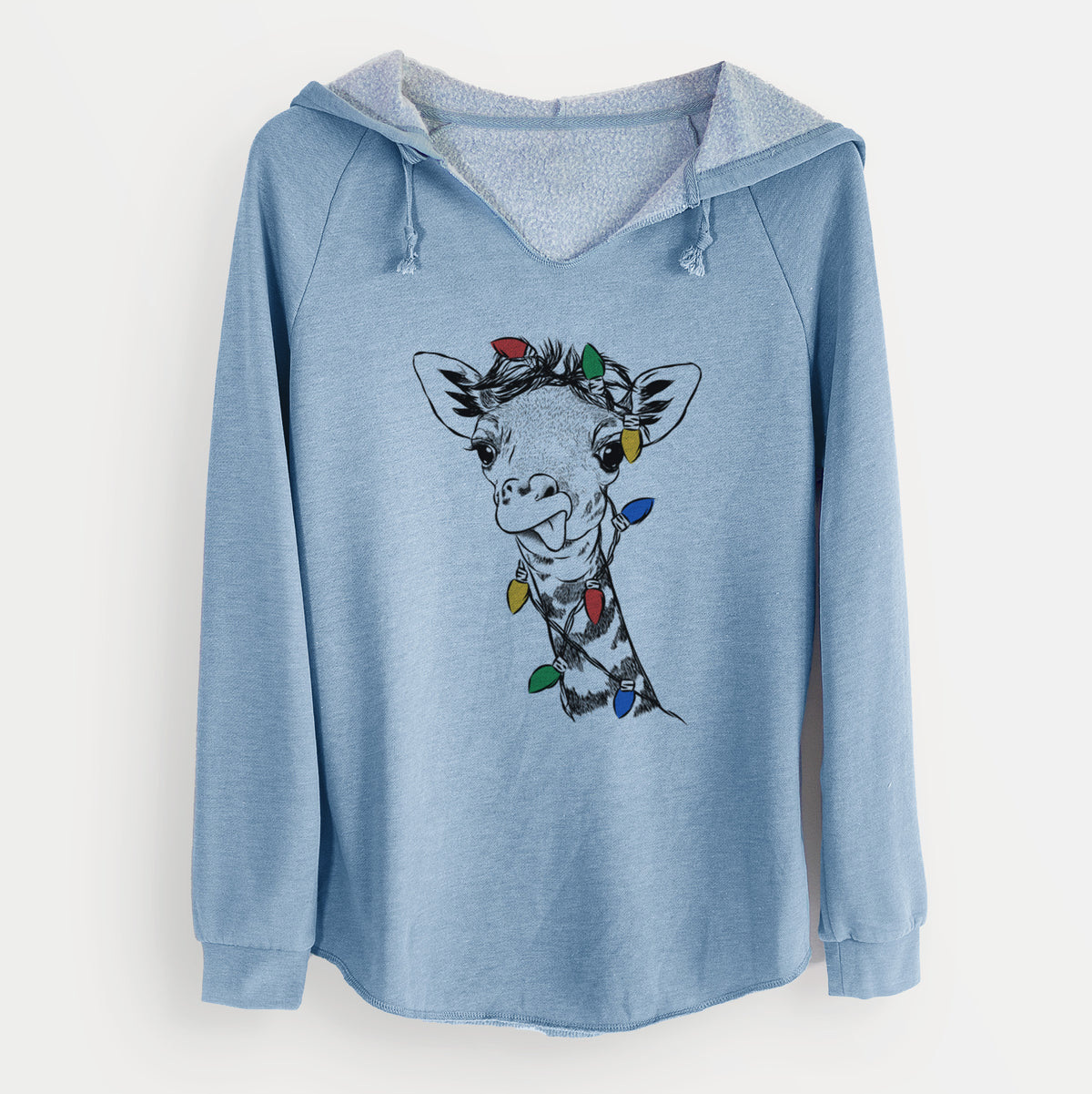 Christmas Lights Mel the Baby Giraffe - Cali Wave Hooded Sweatshirt