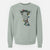 Christmas Lights Mel the Baby Giraffe - Unisex Pigment Dyed Crew Sweatshirt