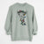 Christmas Lights Mel the Baby Giraffe - Unisex Pigment Dyed Crew Sweatshirt