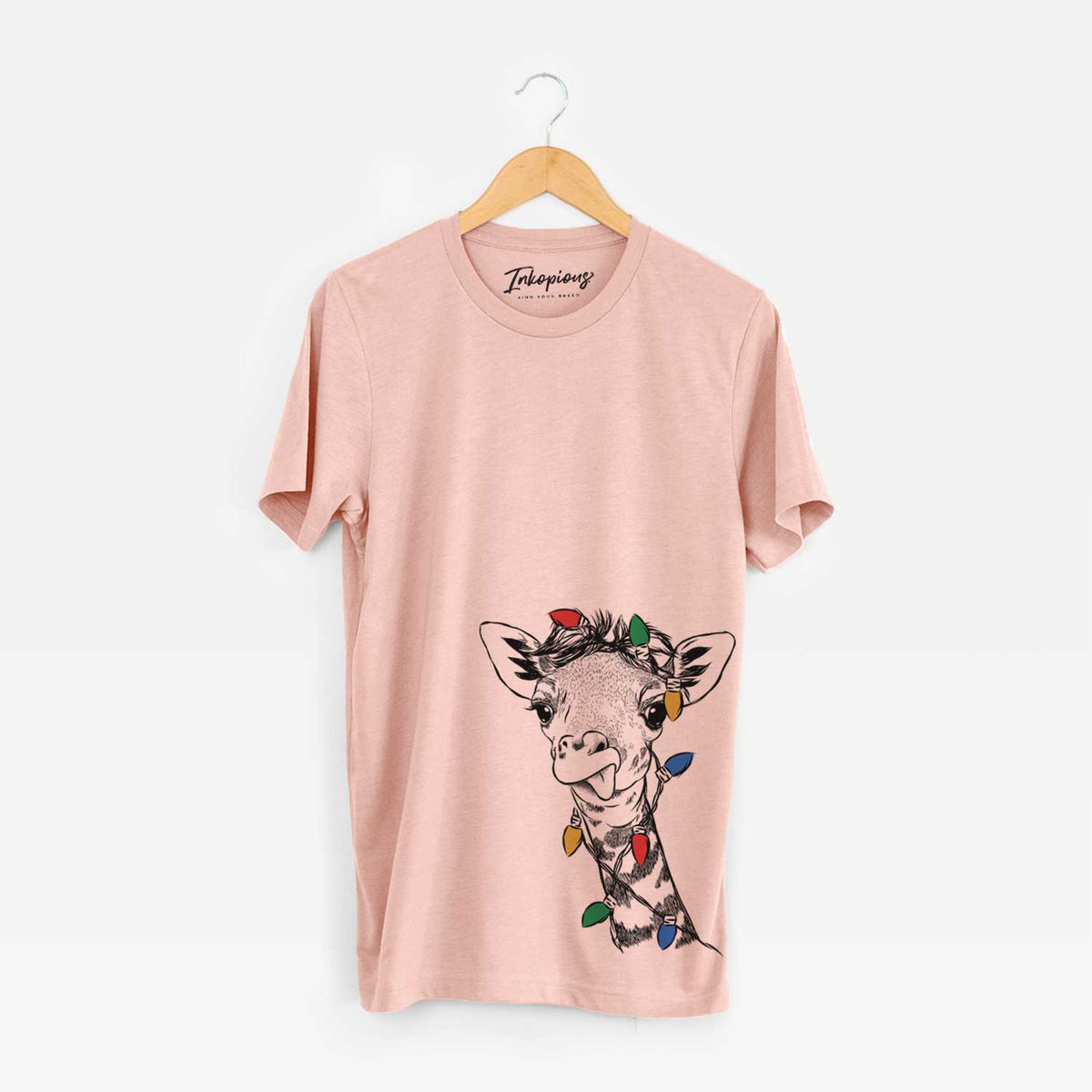 Christmas Lights Mel the Baby Giraffe - Unisex Crewneck