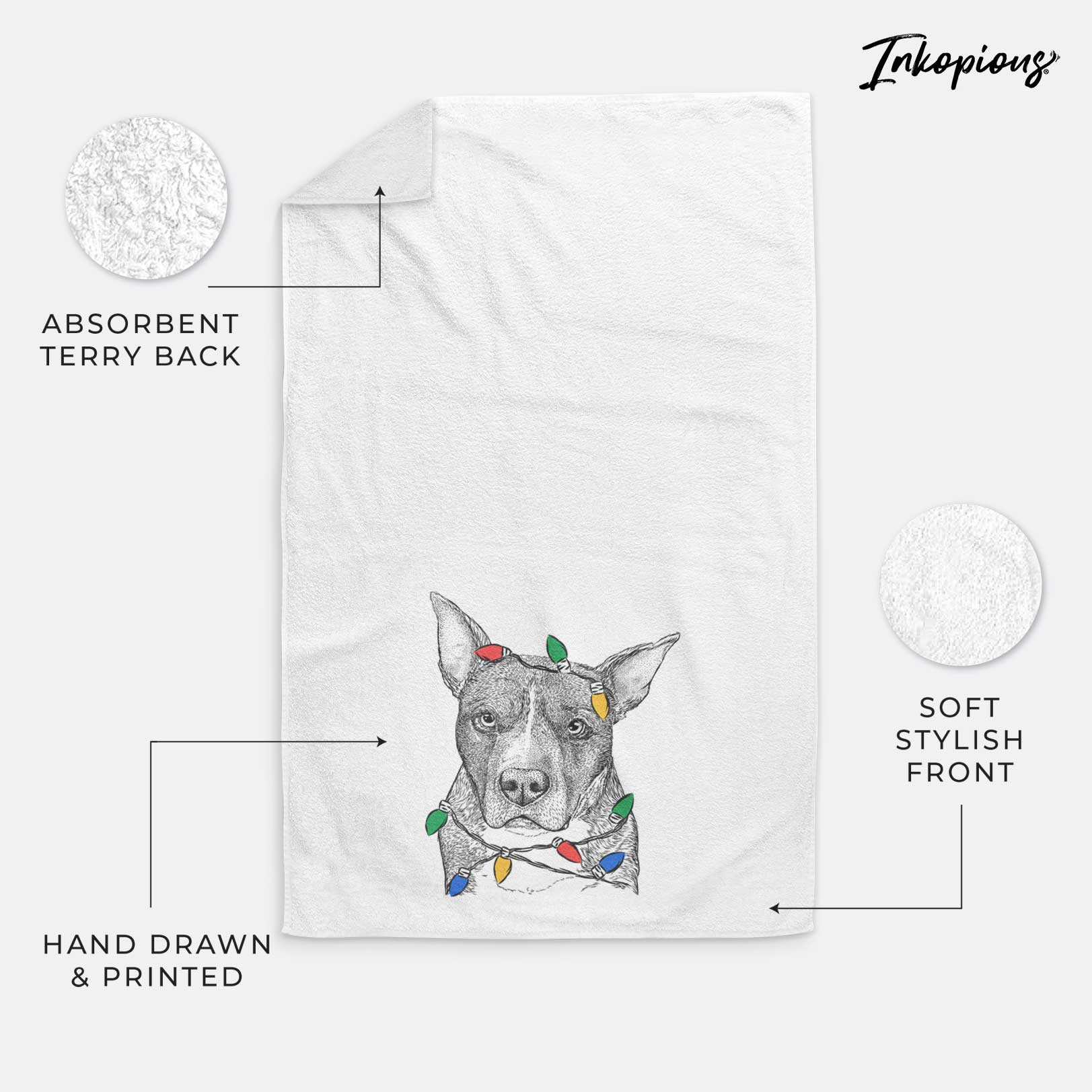 Mercy the Pitbull Decorative Hand Towel