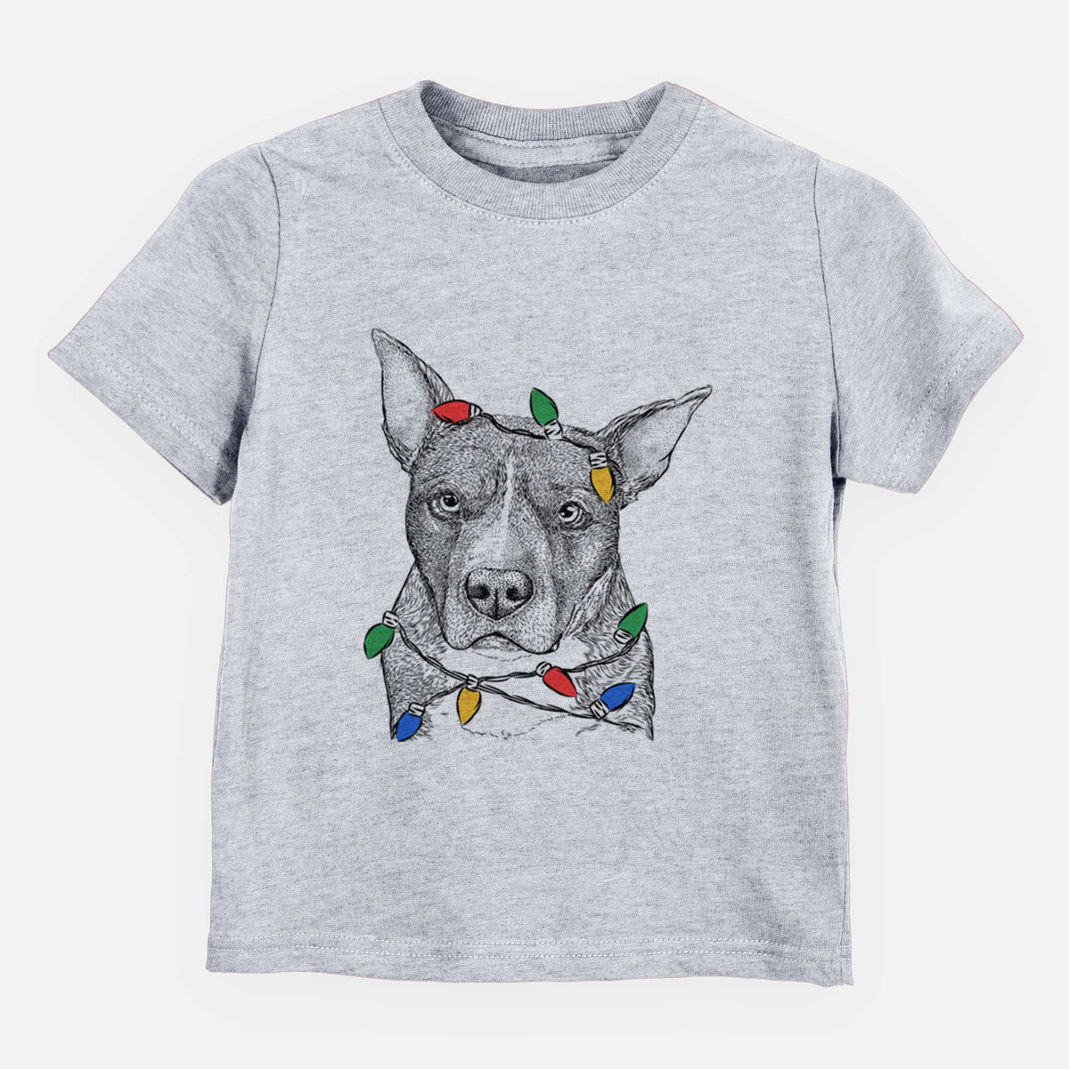 Christmas Lights Mercy the Pitbull - Kids/Youth/Toddler Shirt