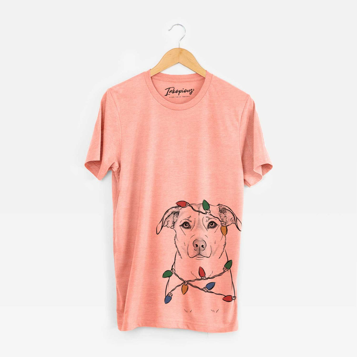 Christmas Lights Mica the Labrador Pittbull Mix - Unisex Crewneck