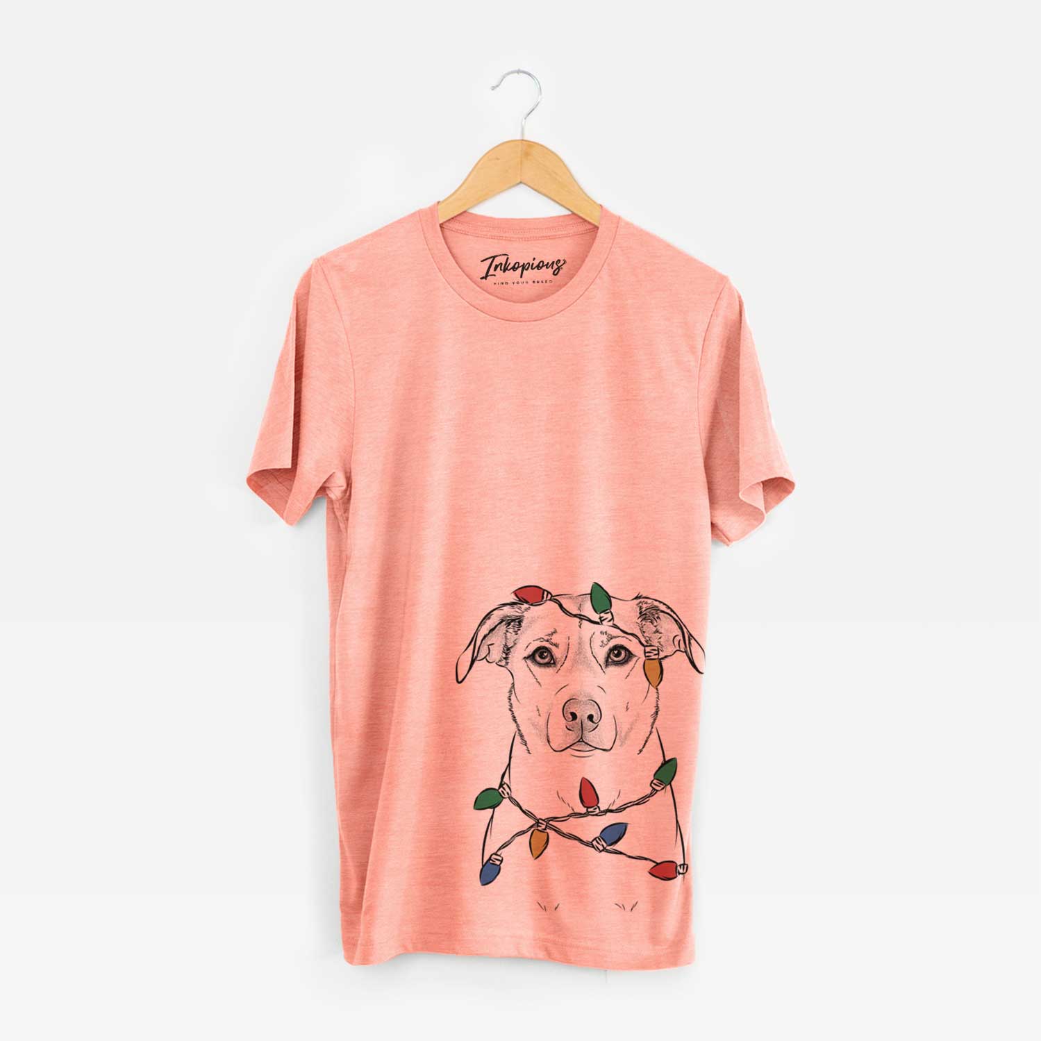 Christmas Lights Mica the Labrador Pittbull Mix - Unisex Crewneck