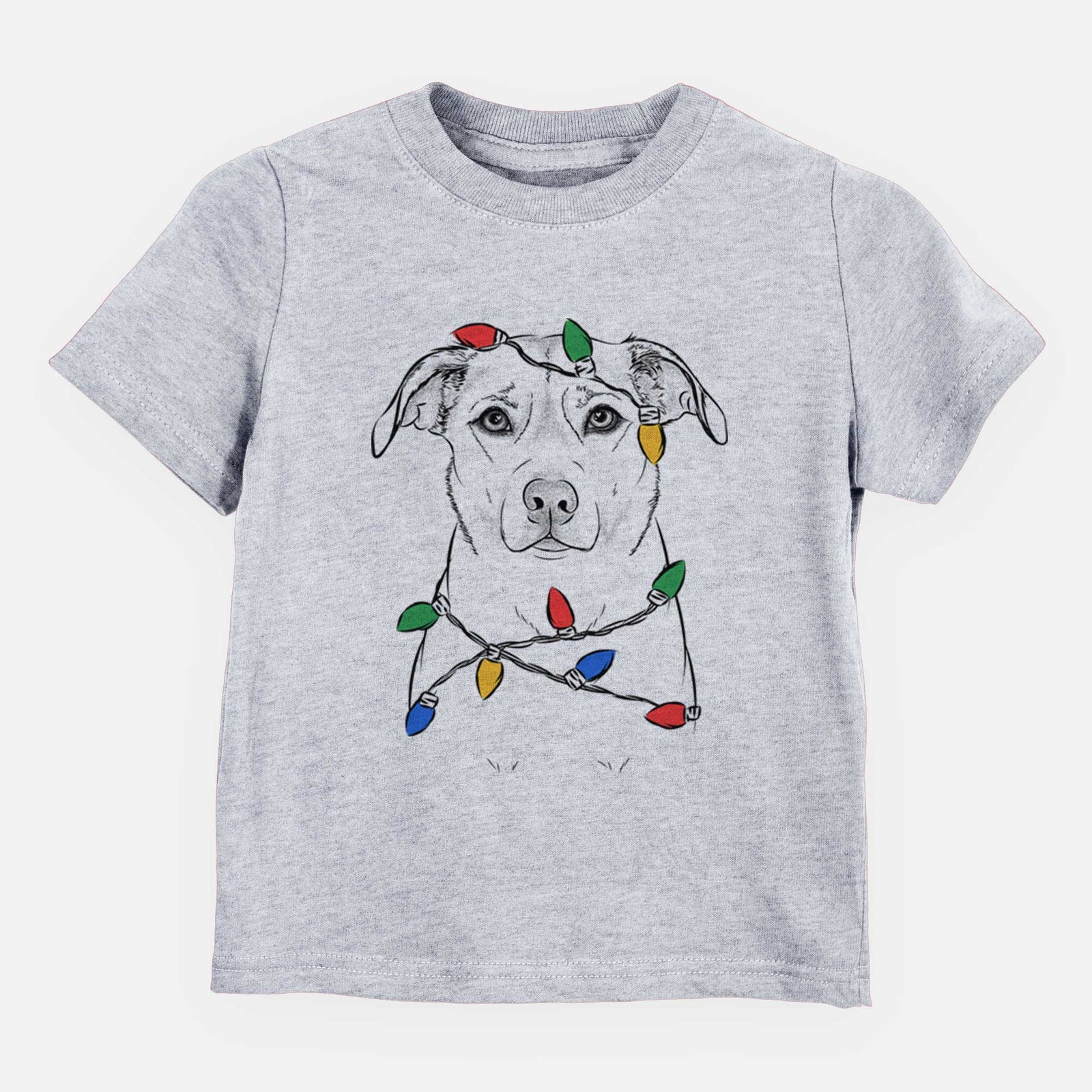 Christmas Lights Mica the Labrador Pittbull Mix - Kids/Youth/Toddler Shirt