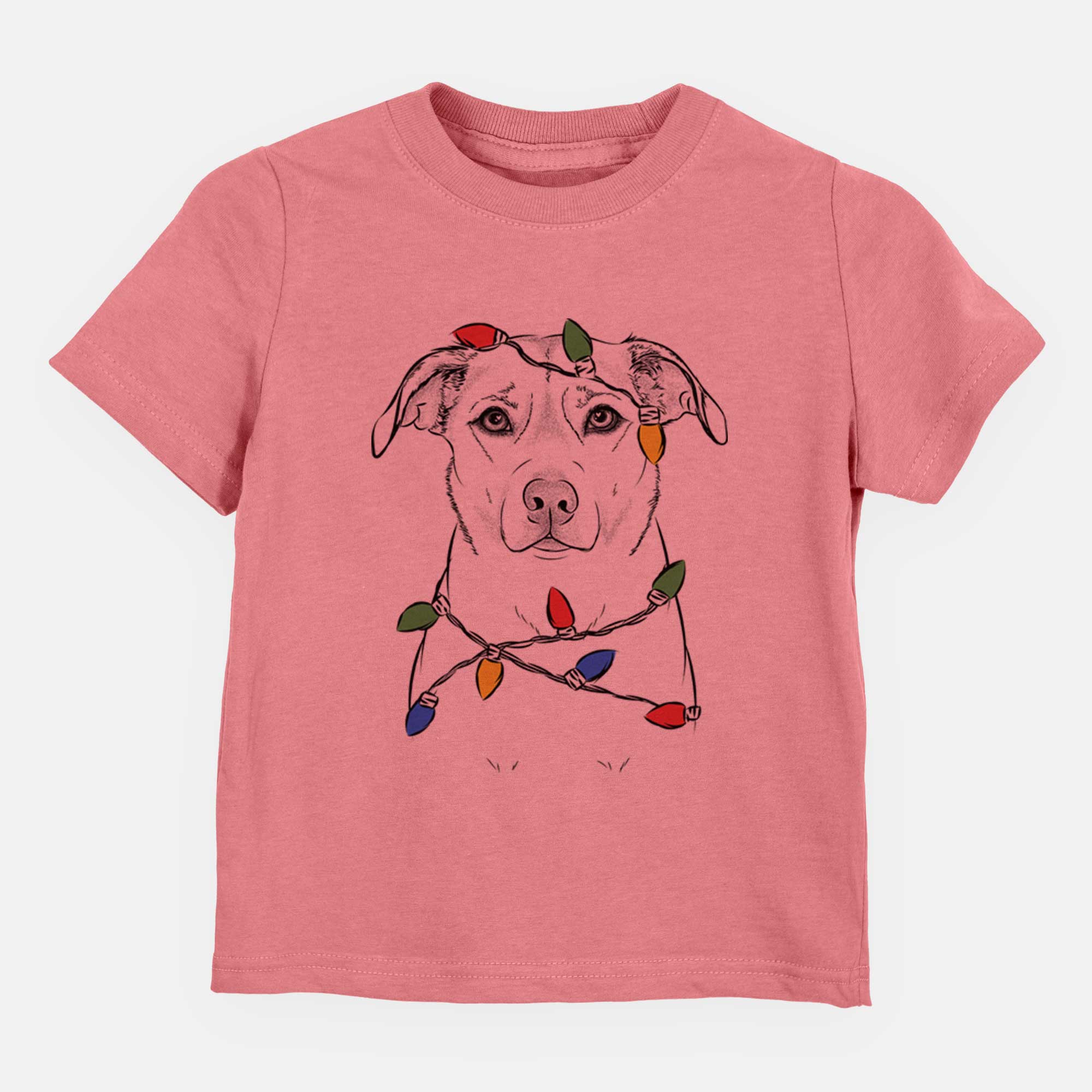 Christmas Lights Mica the Labrador Pittbull Mix - Kids/Youth/Toddler Shirt