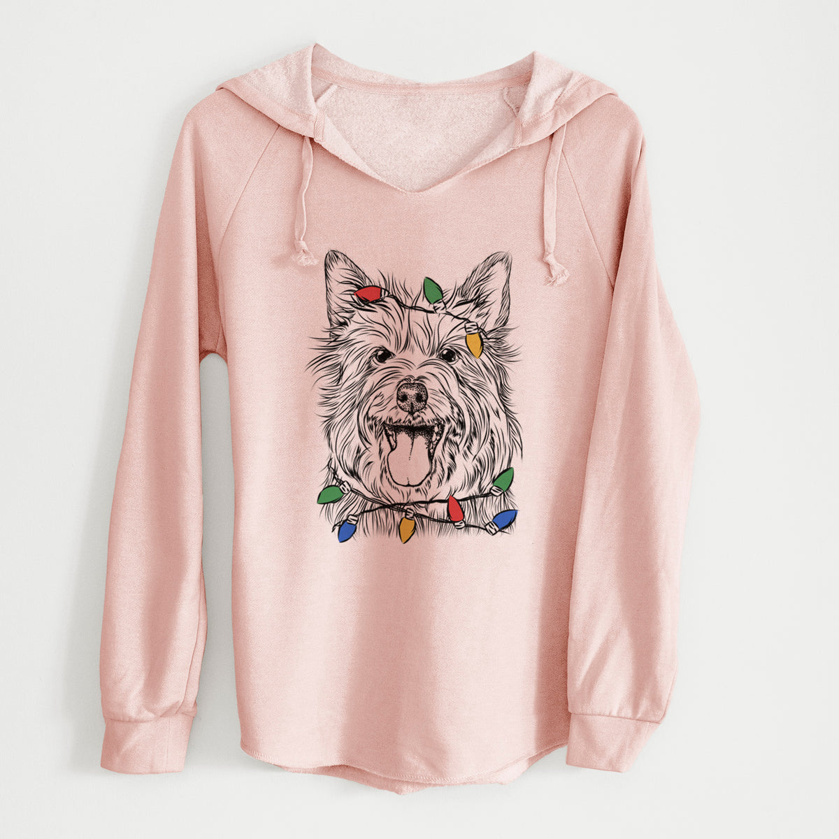 Christmas Lights Middy the Australian Terrier - Cali Wave Hooded Sweatshirt