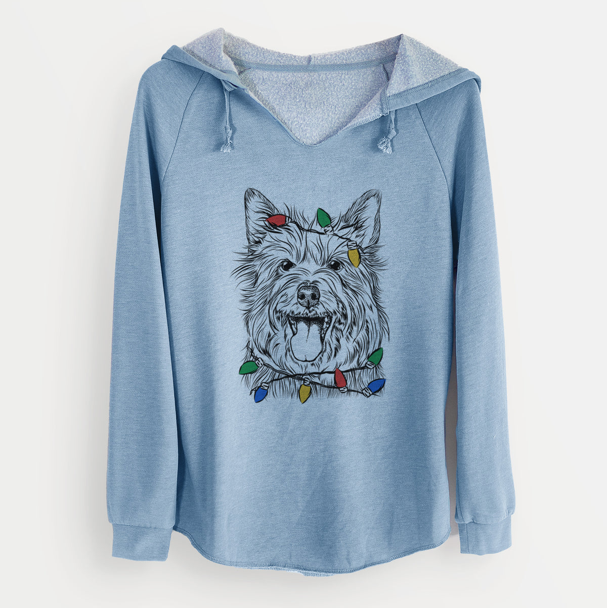 Christmas Lights Middy the Australian Terrier - Cali Wave Hooded Sweatshirt