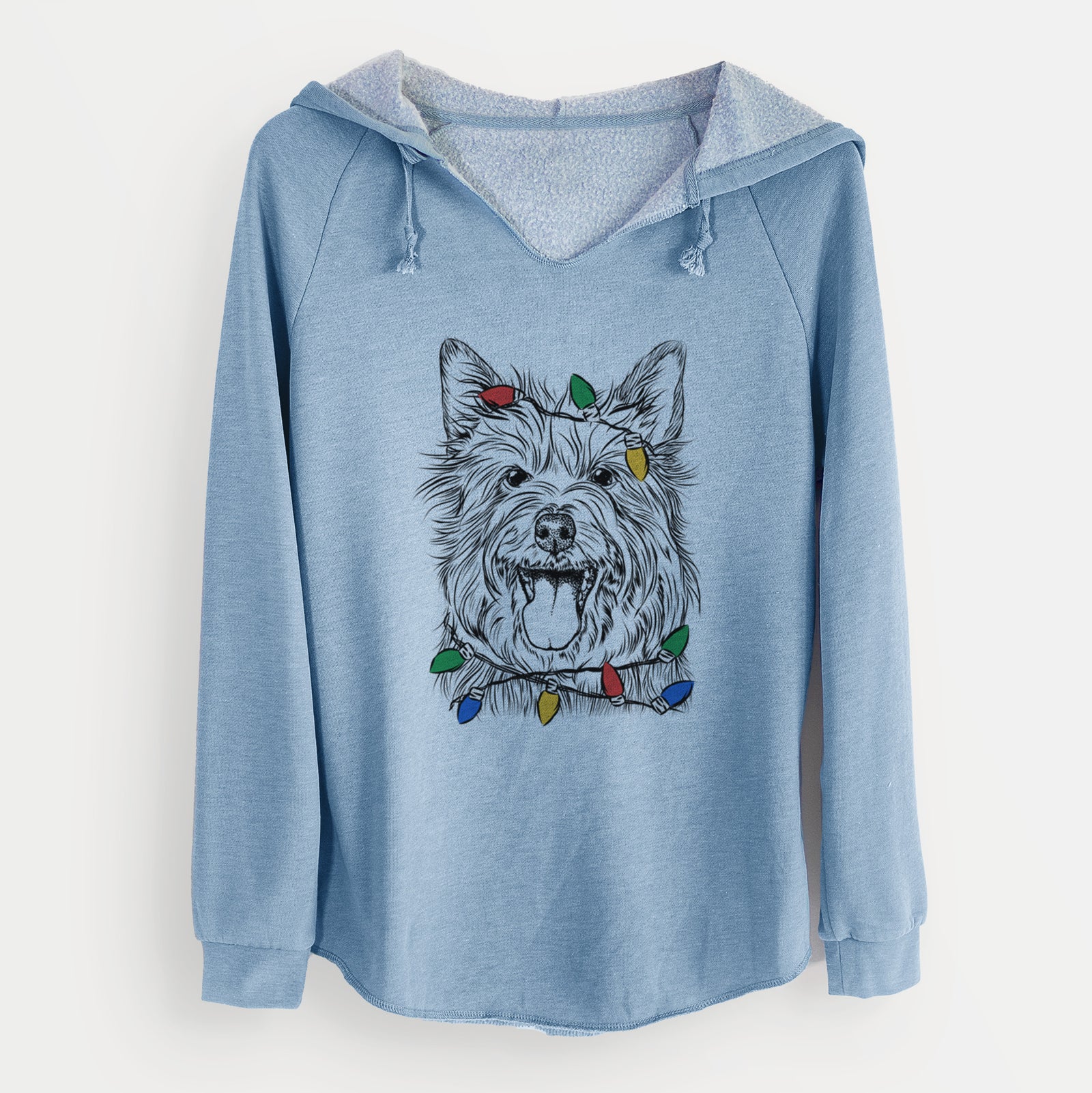 Christmas Lights Middy the Australian Terrier - Cali Wave Hooded Sweatshirt