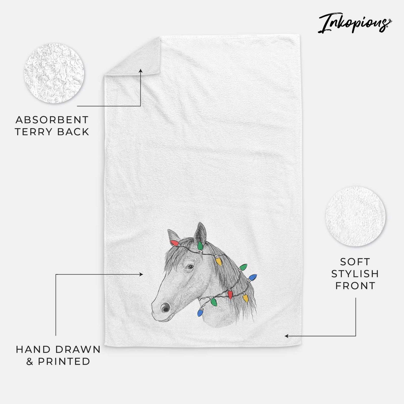 Midnight the Missouri Foxtrotter Horse Decorative Hand Towel