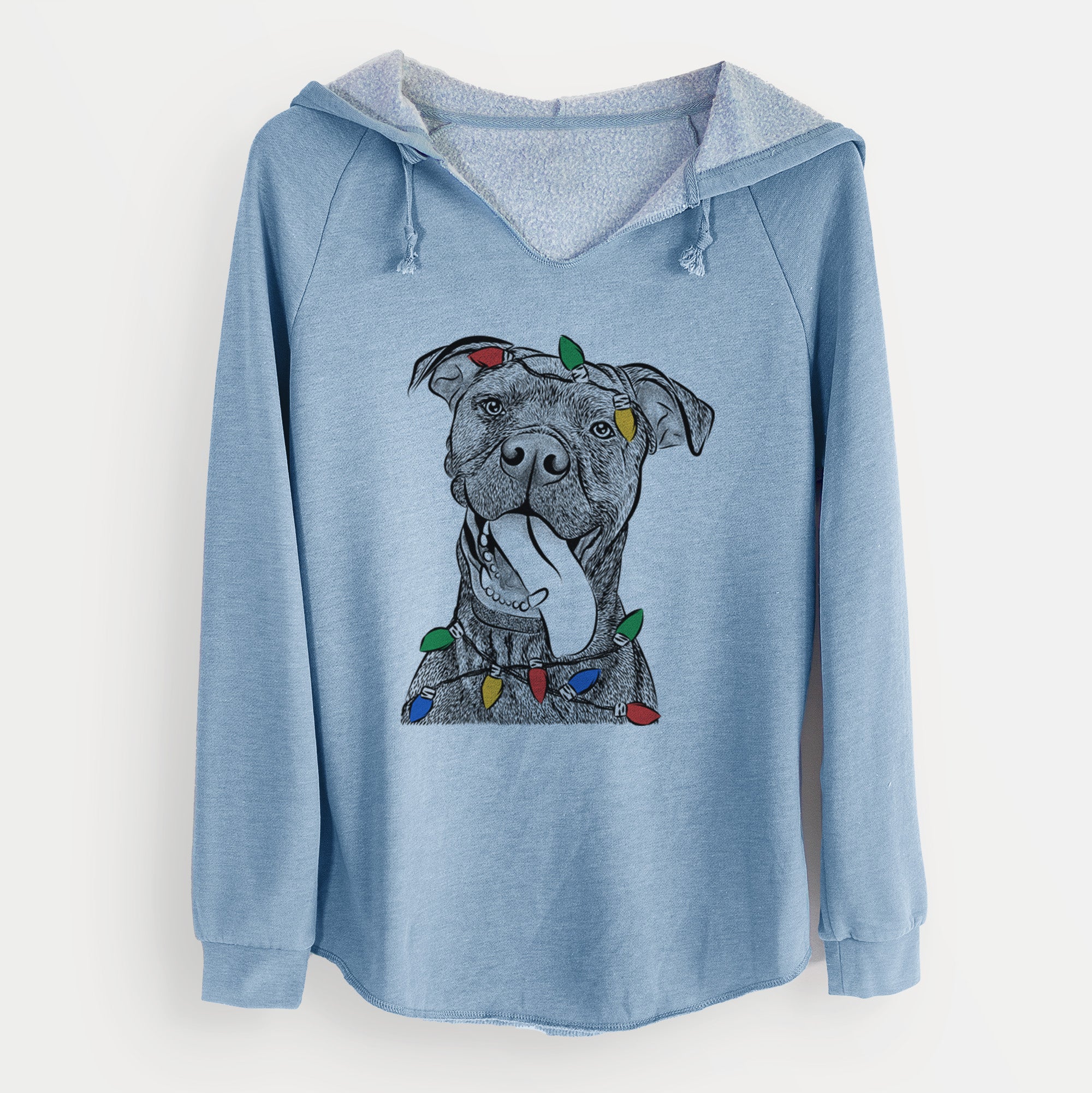 Christmas Lights Mikey the Boxador - Cali Wave Hooded Sweatshirt