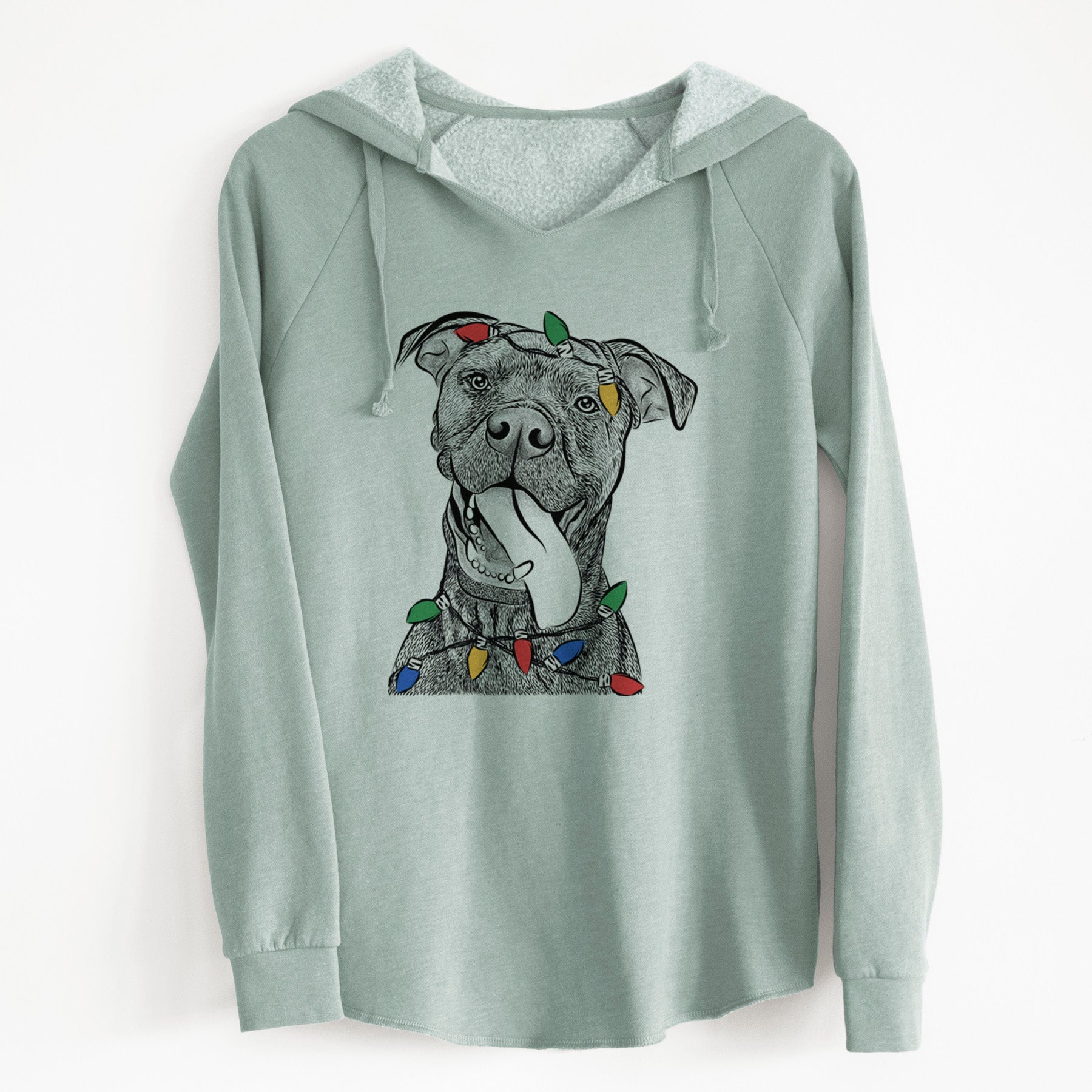 Christmas Lights Mikey the Boxador - Cali Wave Hooded Sweatshirt