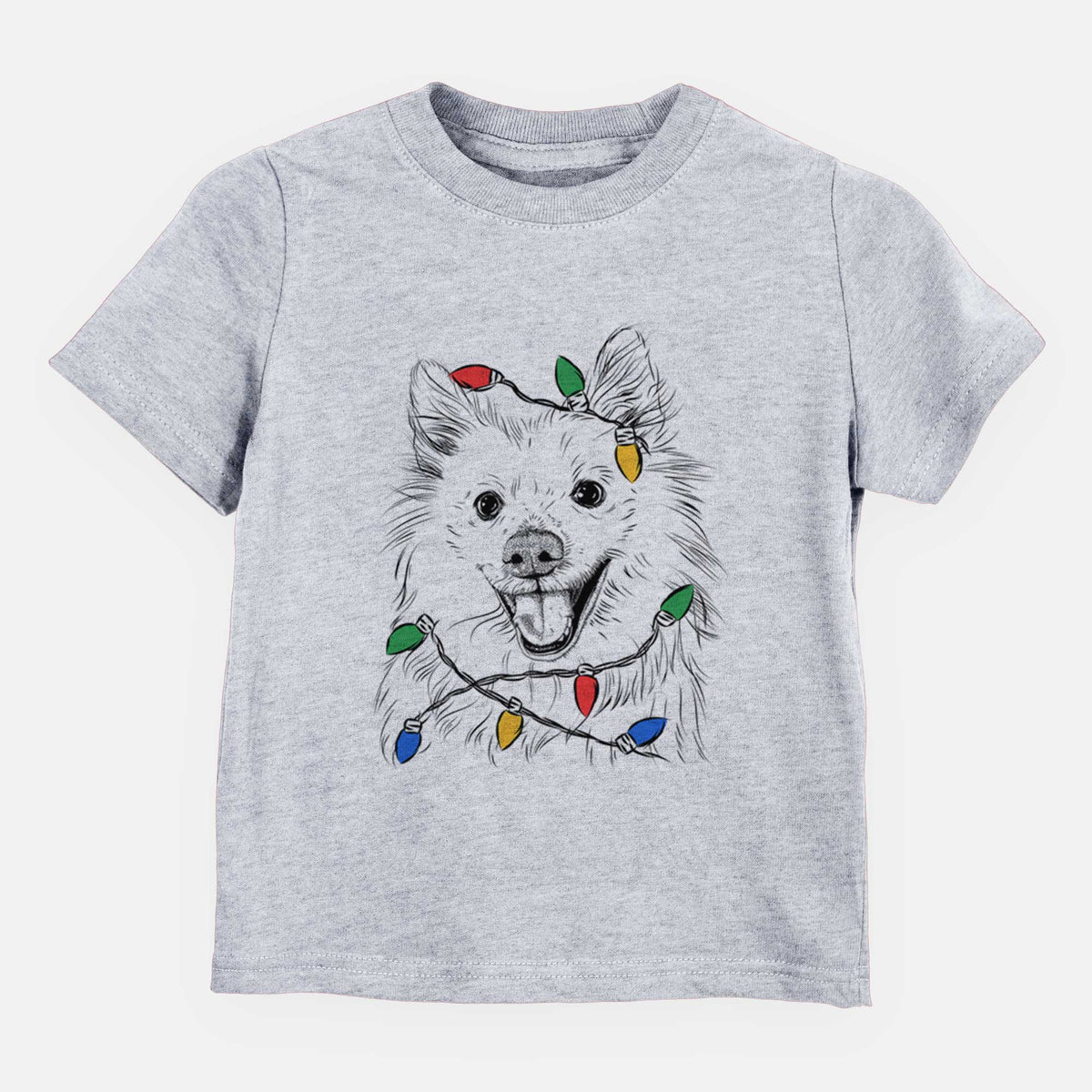 Christmas Lights Miki the American Eskimo - Kids/Youth/Toddler Shirt