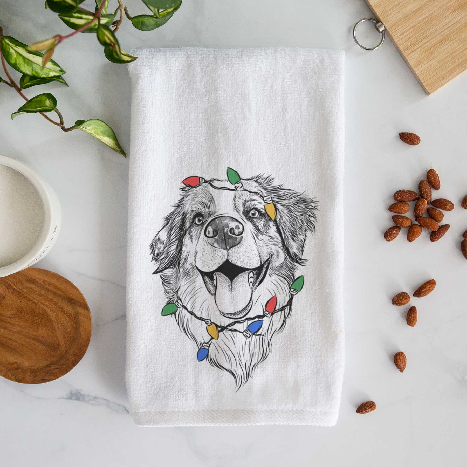 Mila the Australian Shepherd Decorative Hand Towel