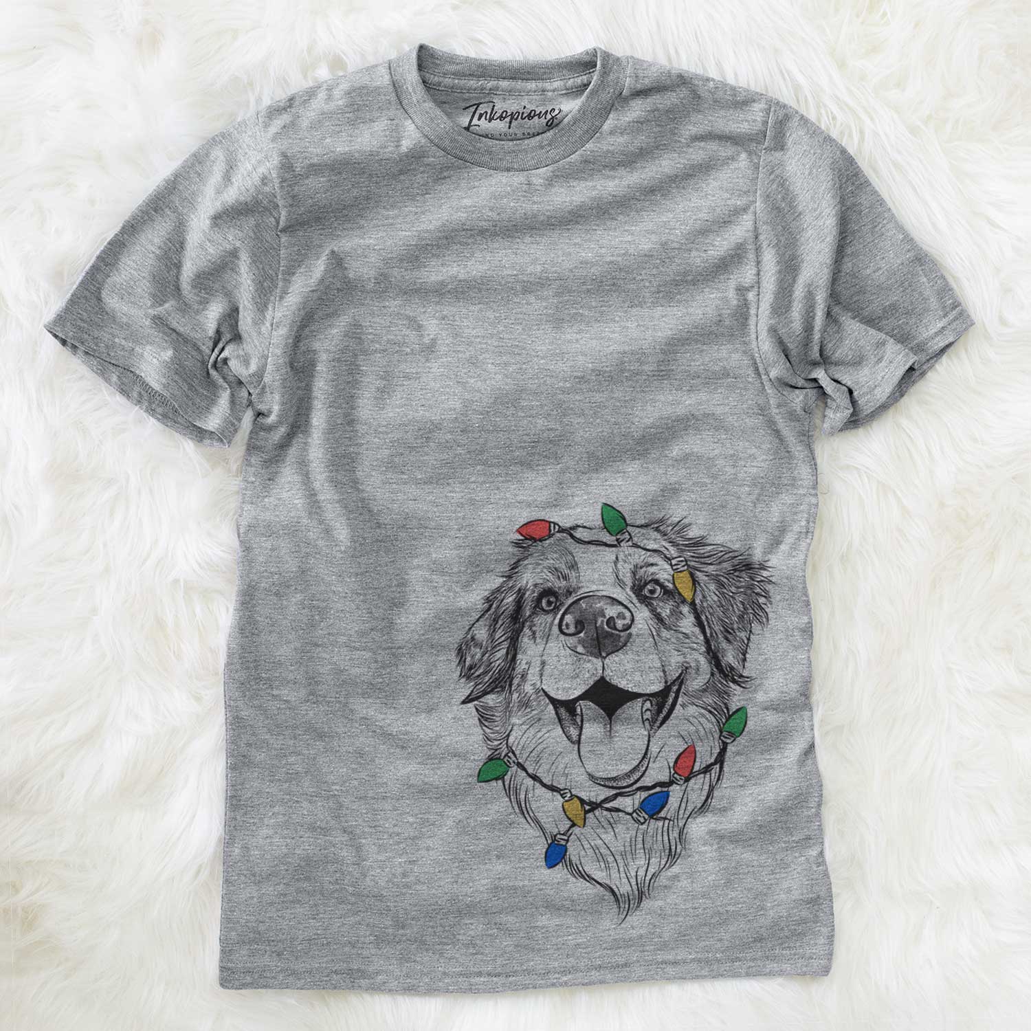 Christmas Lights Mila the Australian Shepherd - Unisex Crewneck