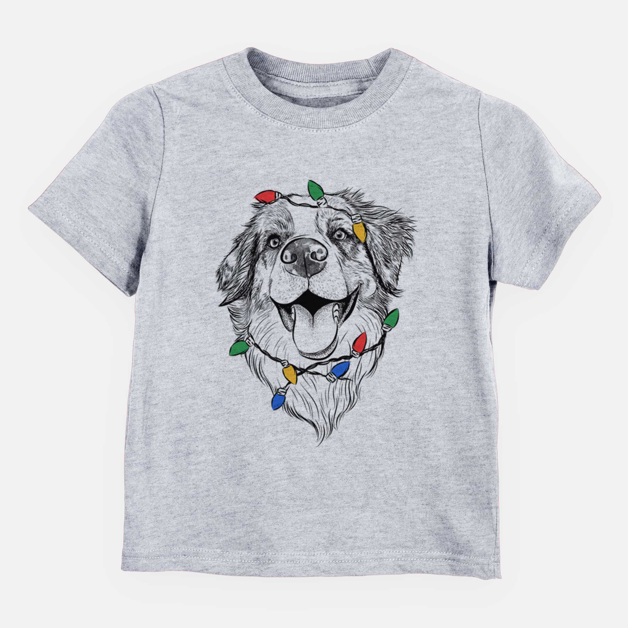 Christmas Lights Mila the Australian Shepherd - Kids/Youth/Toddler Shirt