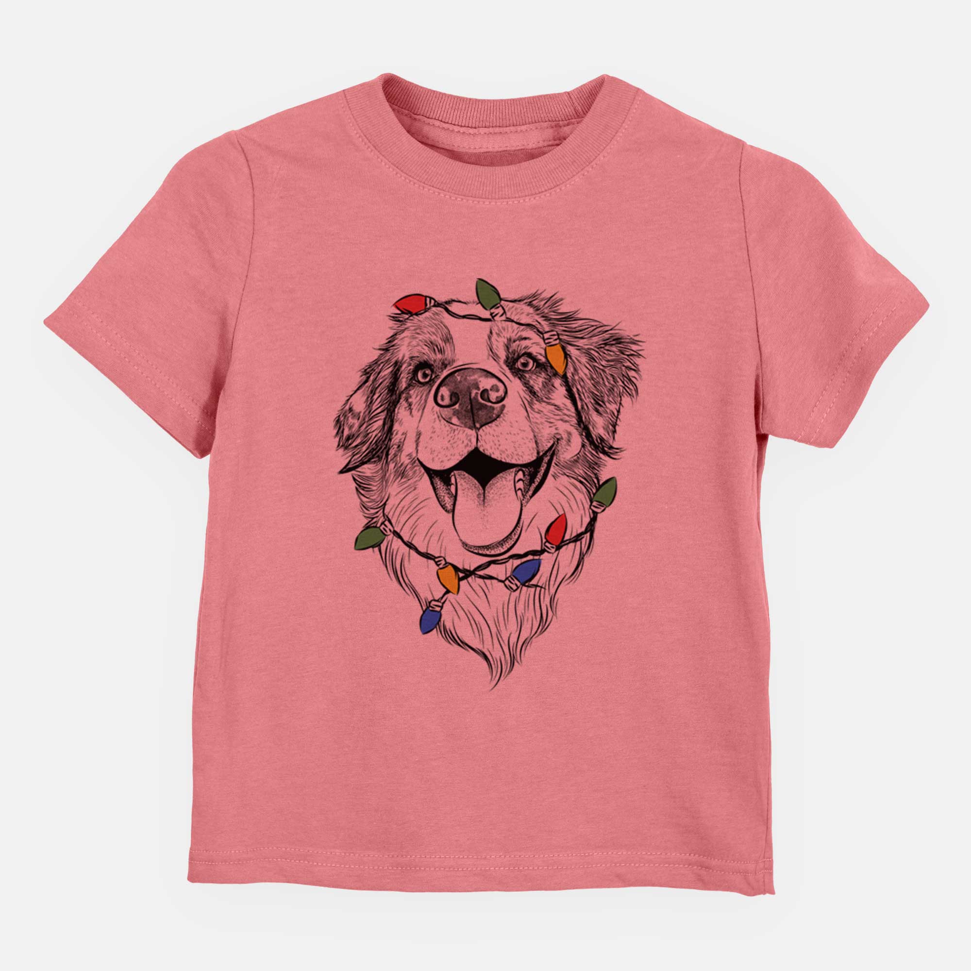 Christmas Lights Mila the Australian Shepherd - Kids/Youth/Toddler Shirt