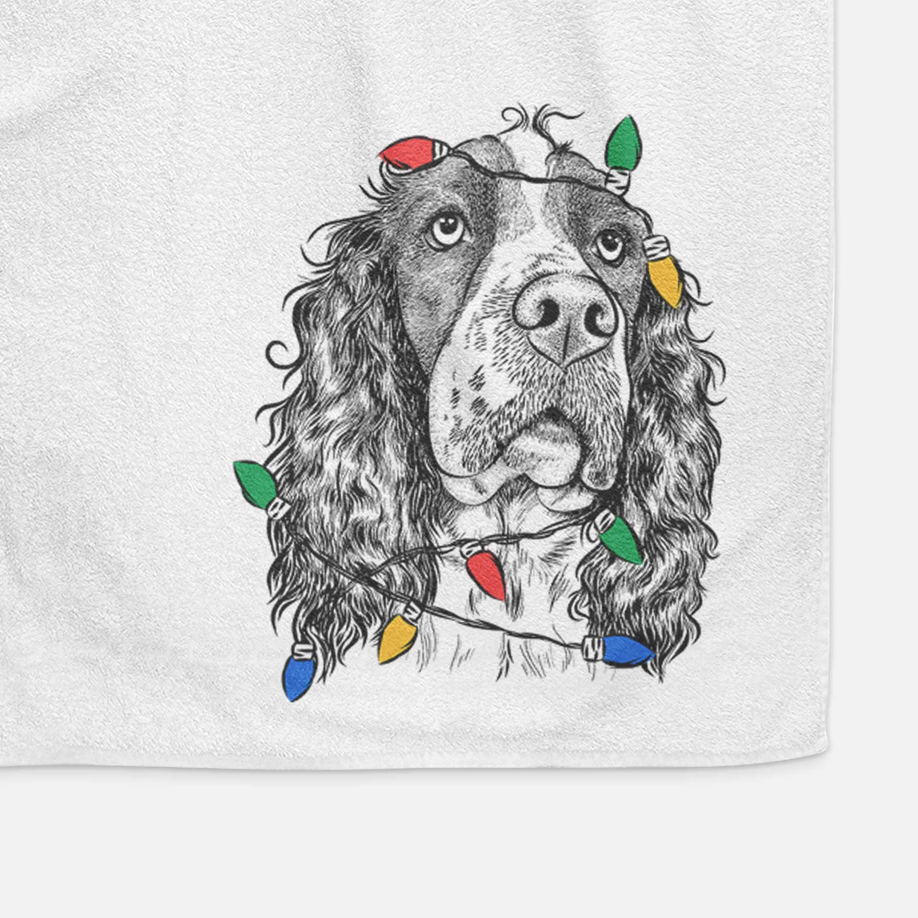 Millie Mae the English Springer Spaniel Decorative Hand Towel